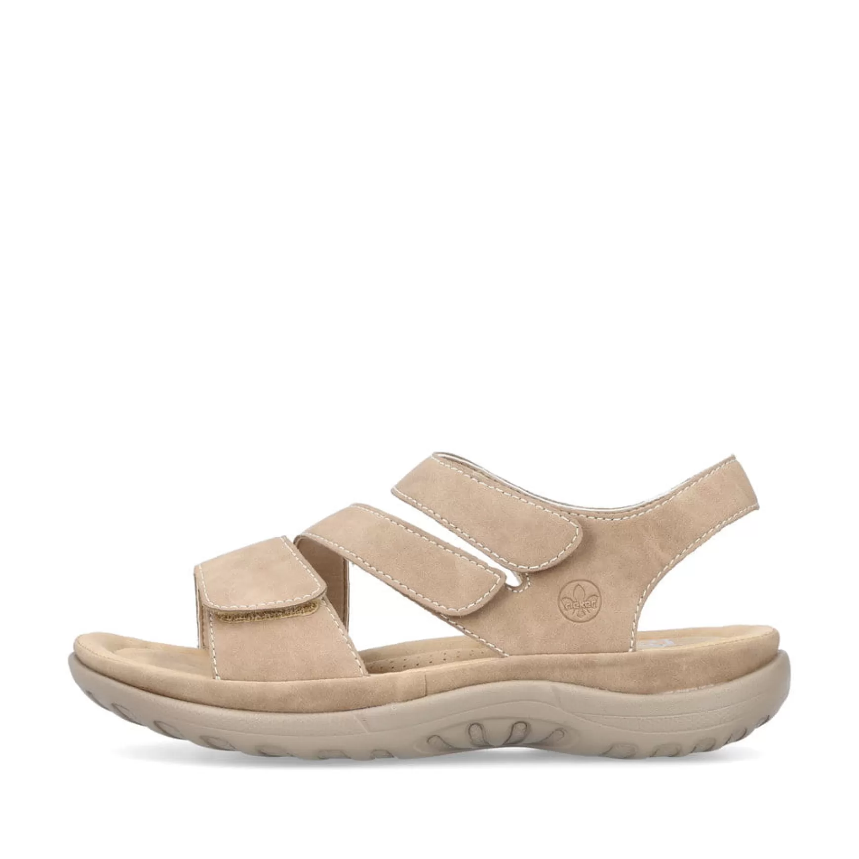 Damer Rieker Sandaler Og Sandaler^ Beige Sandaler Med Stropper Til Kvinder