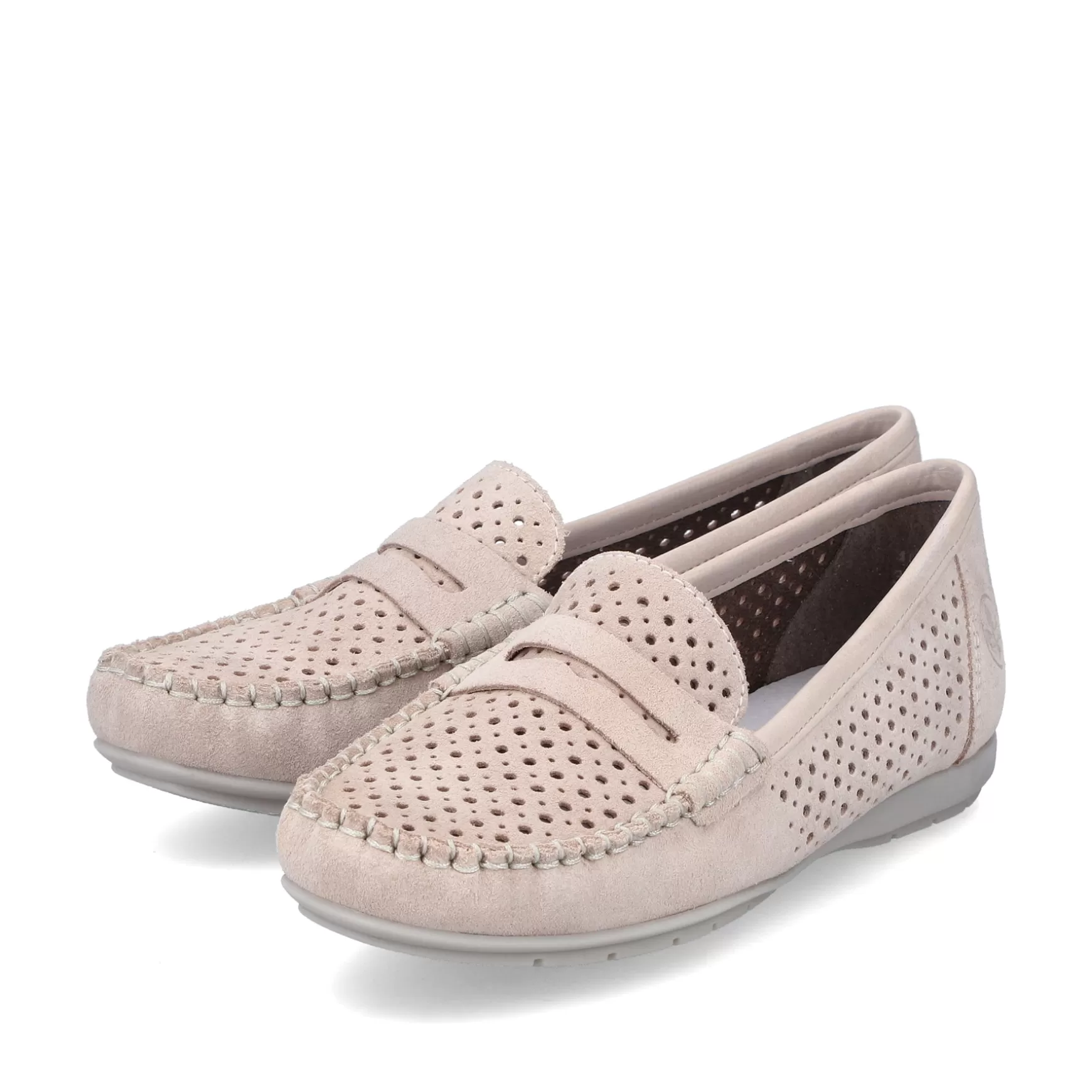 Damer Rieker Loafers Og Ballerinaer^ Dame Loafers Blod Pink