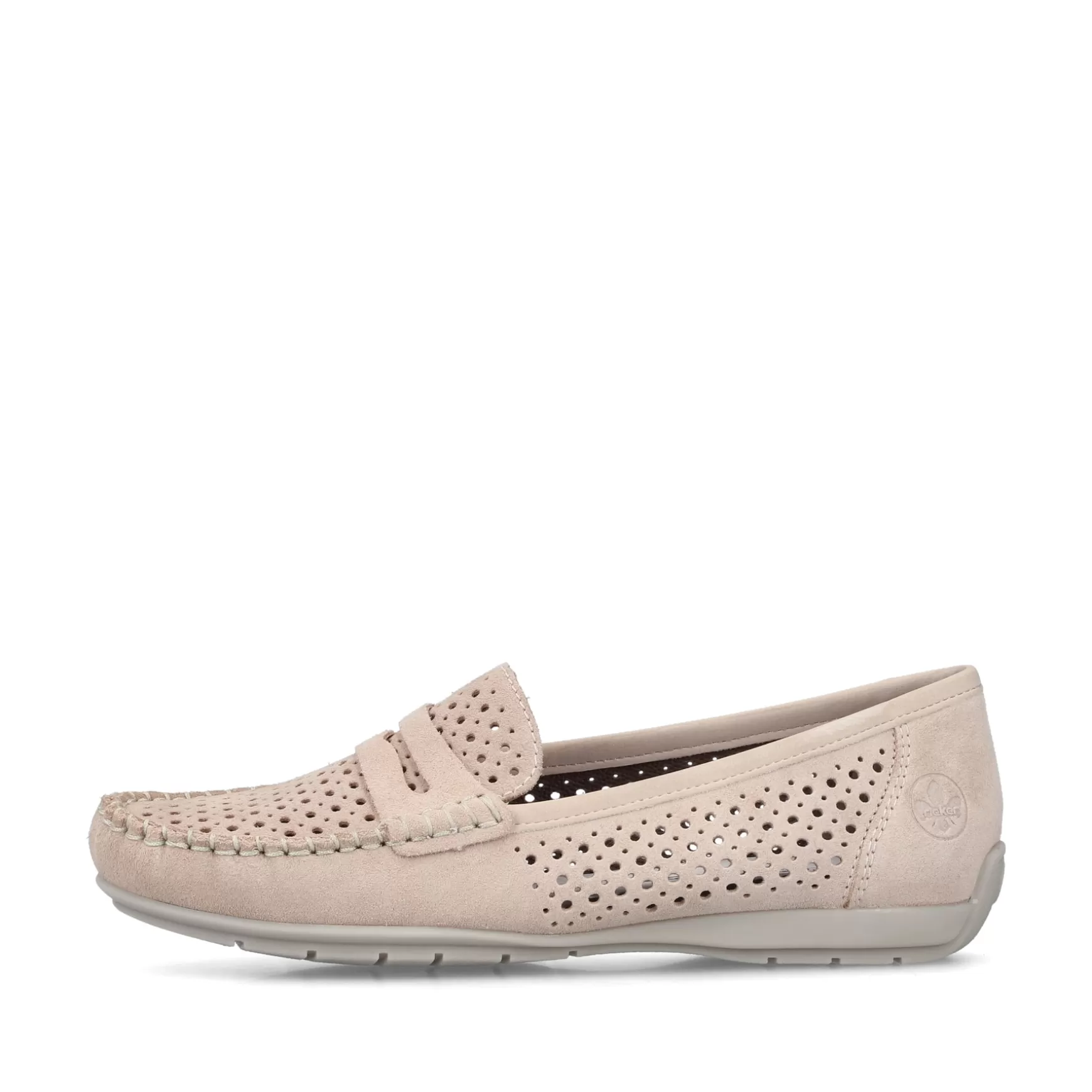 Damer Rieker Loafers Og Ballerinaer^ Dame Loafers Blod Pink