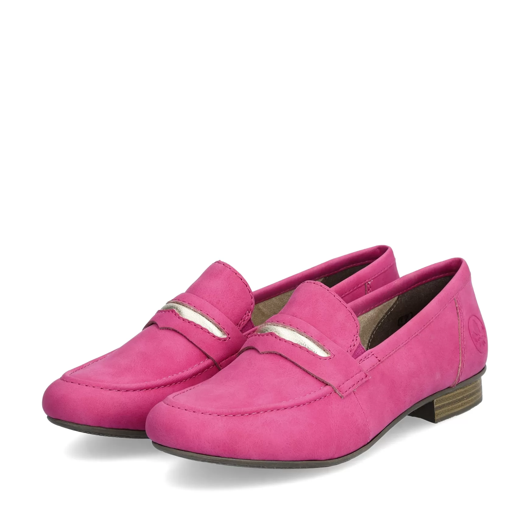 Damer Rieker Farverige Stilarter^ Dame Loafers Fuchsia