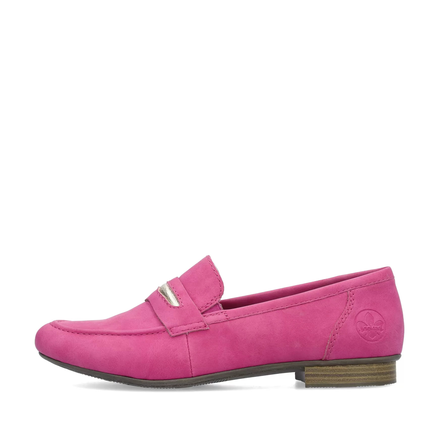 Damer Rieker Farverige Stilarter^ Dame Loafers Fuchsia