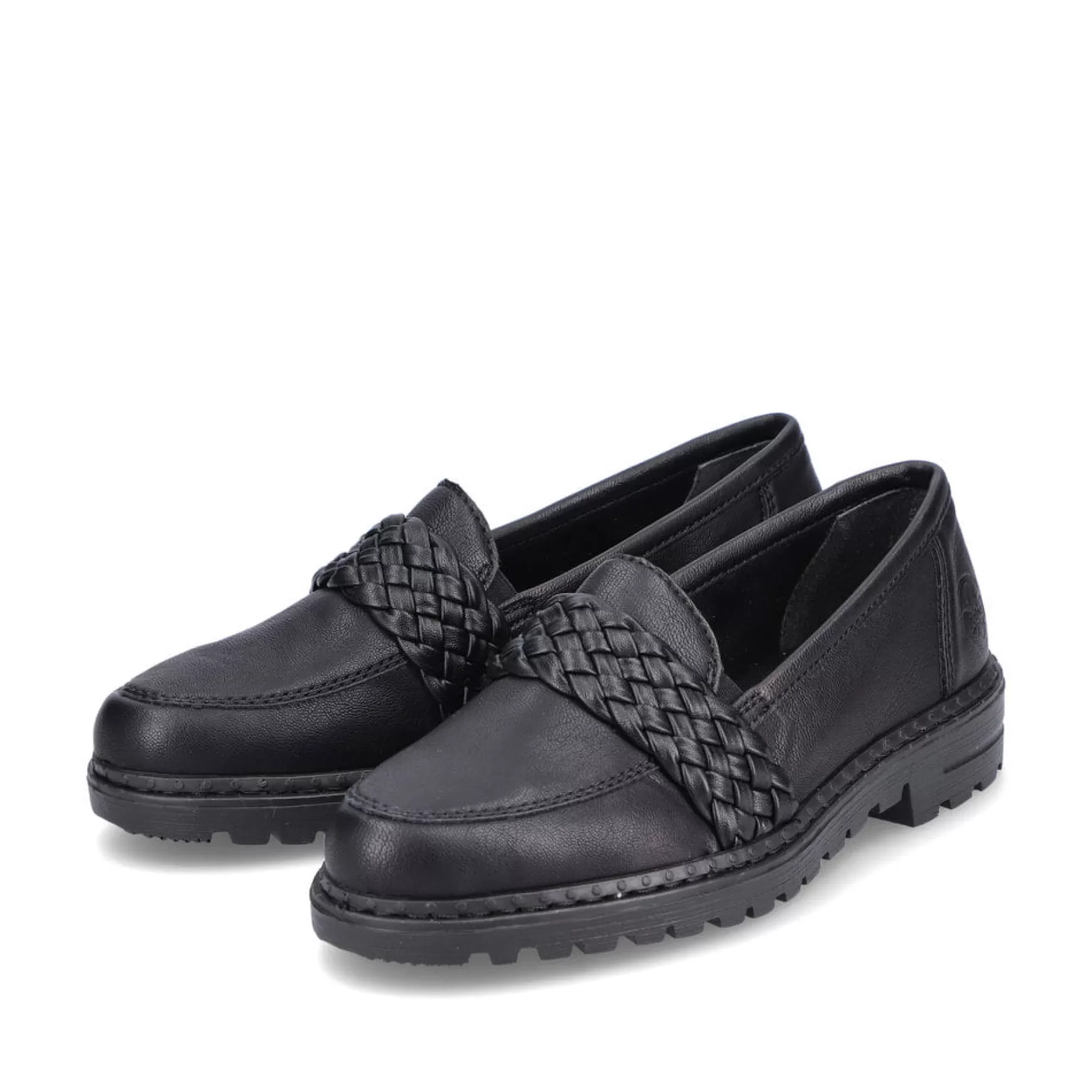 Damer Rieker Loafers Og Ballerinaer^ Dame Loafers Grafit Sort