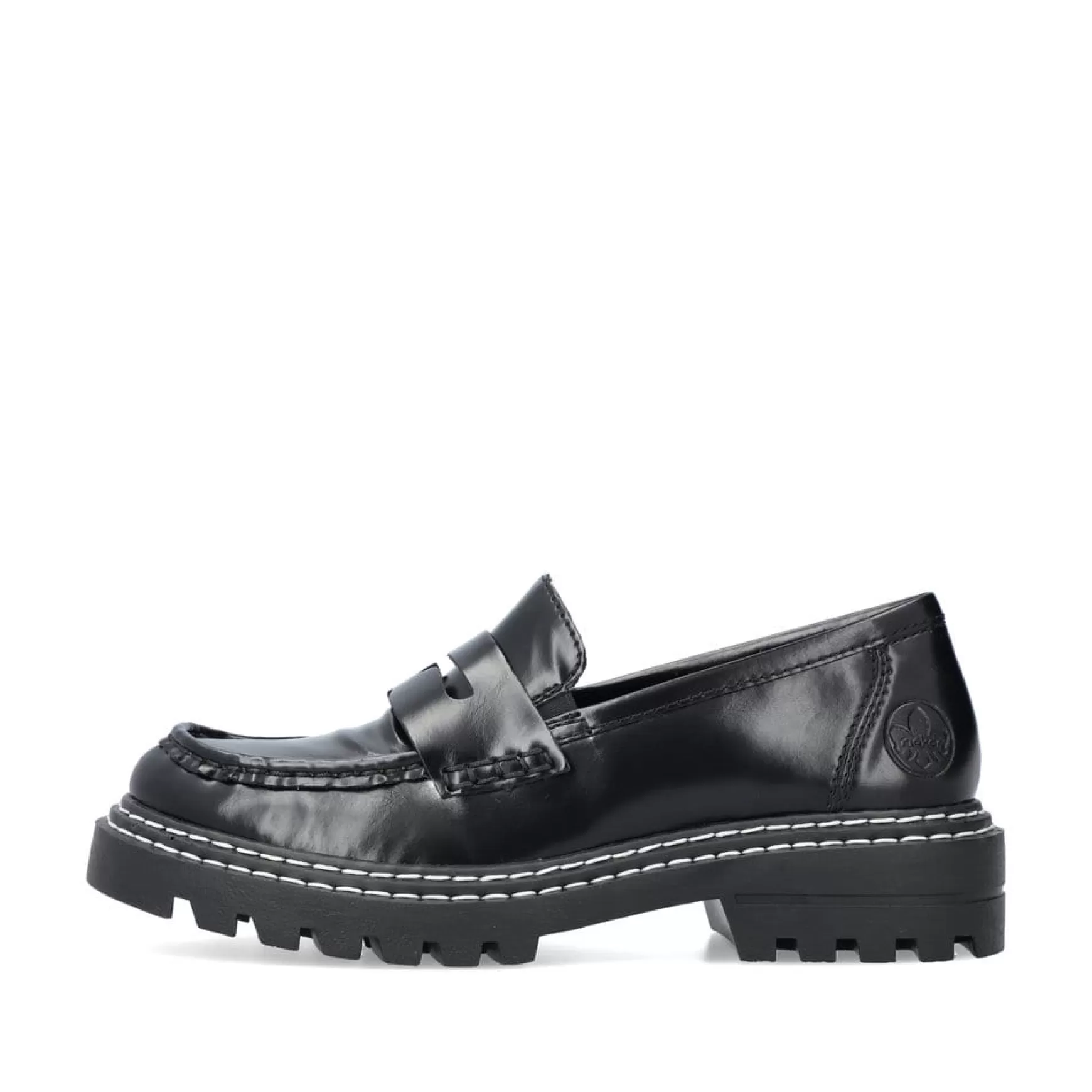 Damer Rieker Loafers Og Ballerinaer^ Dame Loafers Grafit Sort