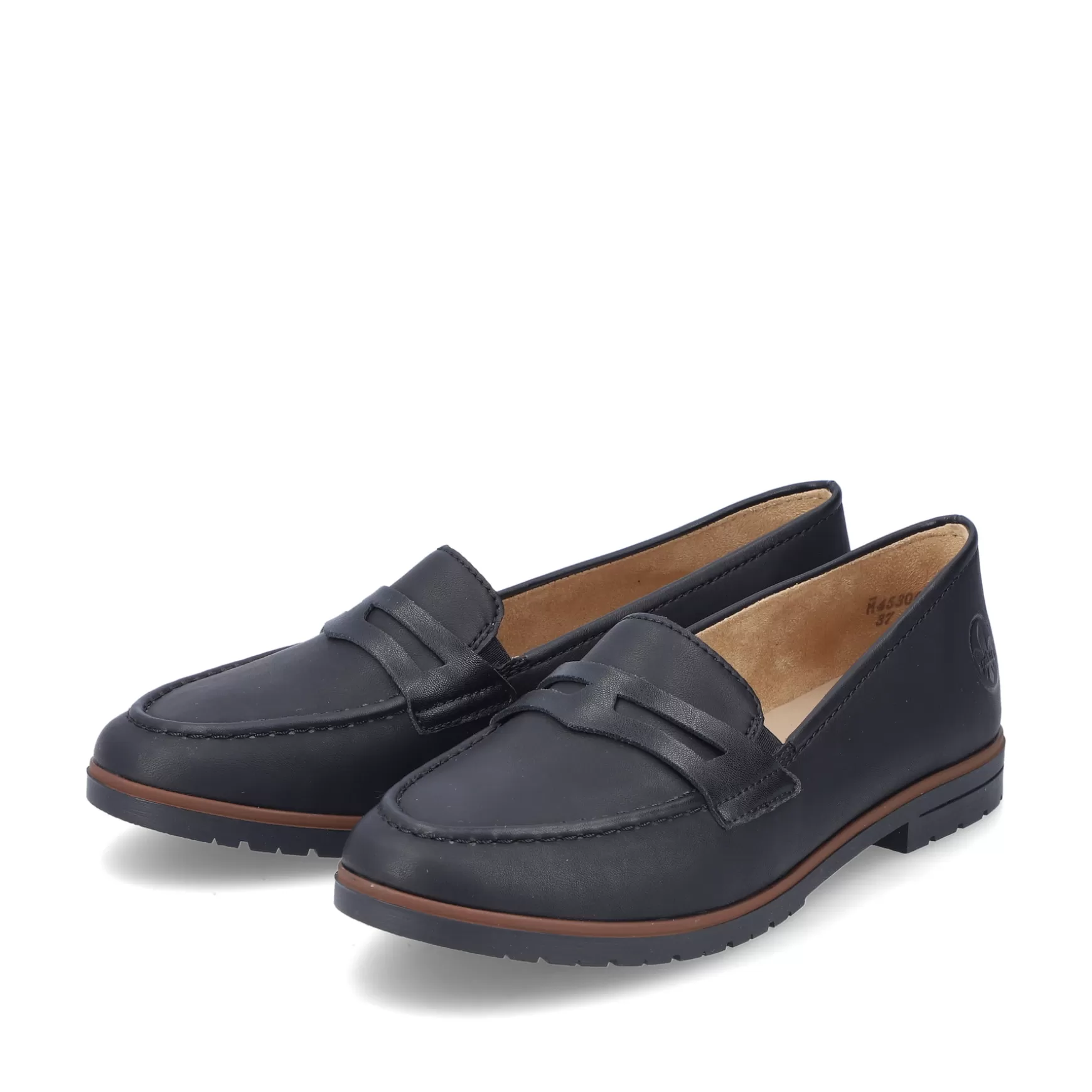 Damer Rieker Loafers Og Ballerinaer^ Dame Loafers Kulsort