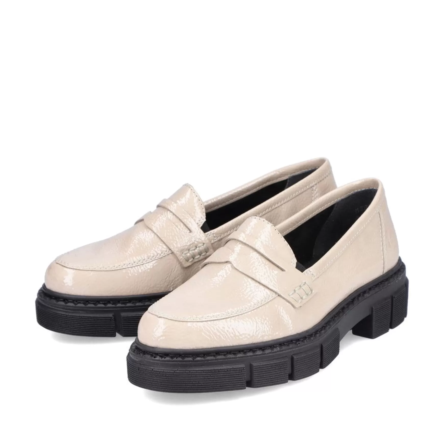 Damer Rieker Loafers Og Ballerinaer^ Dame Loafers Lys Beige