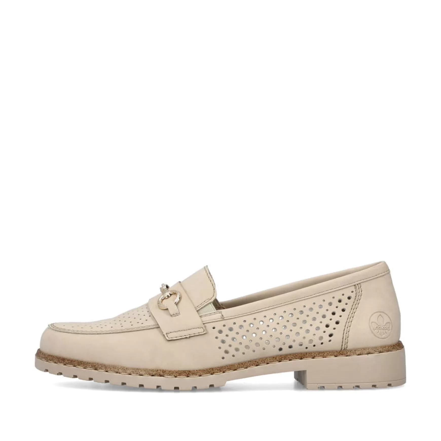 Damer Rieker Loafers Og Ballerinaer^ Dame Loafers Lys Beige