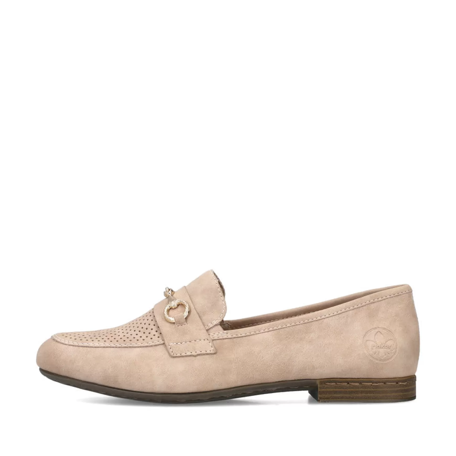 Damer Rieker Loafers Og Ballerinaer^ Dame Loafers Pudderrosa