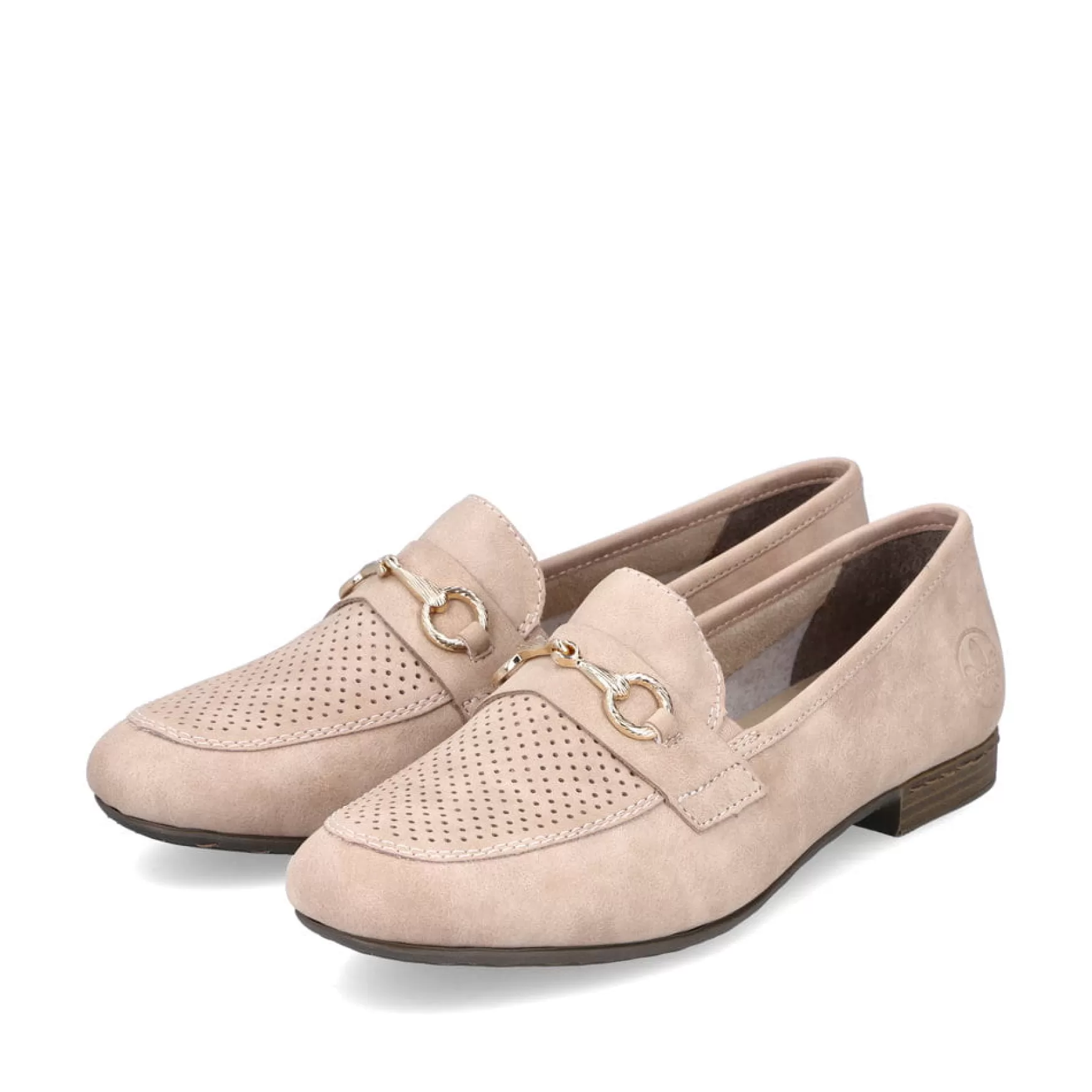 Damer Rieker Loafers Og Ballerinaer^ Dame Loafers Pudderrosa