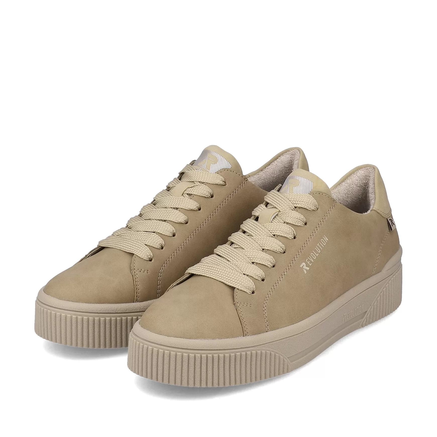 Damer Rieker Sneakers^ Dame Sneaker Lav Beige Brun