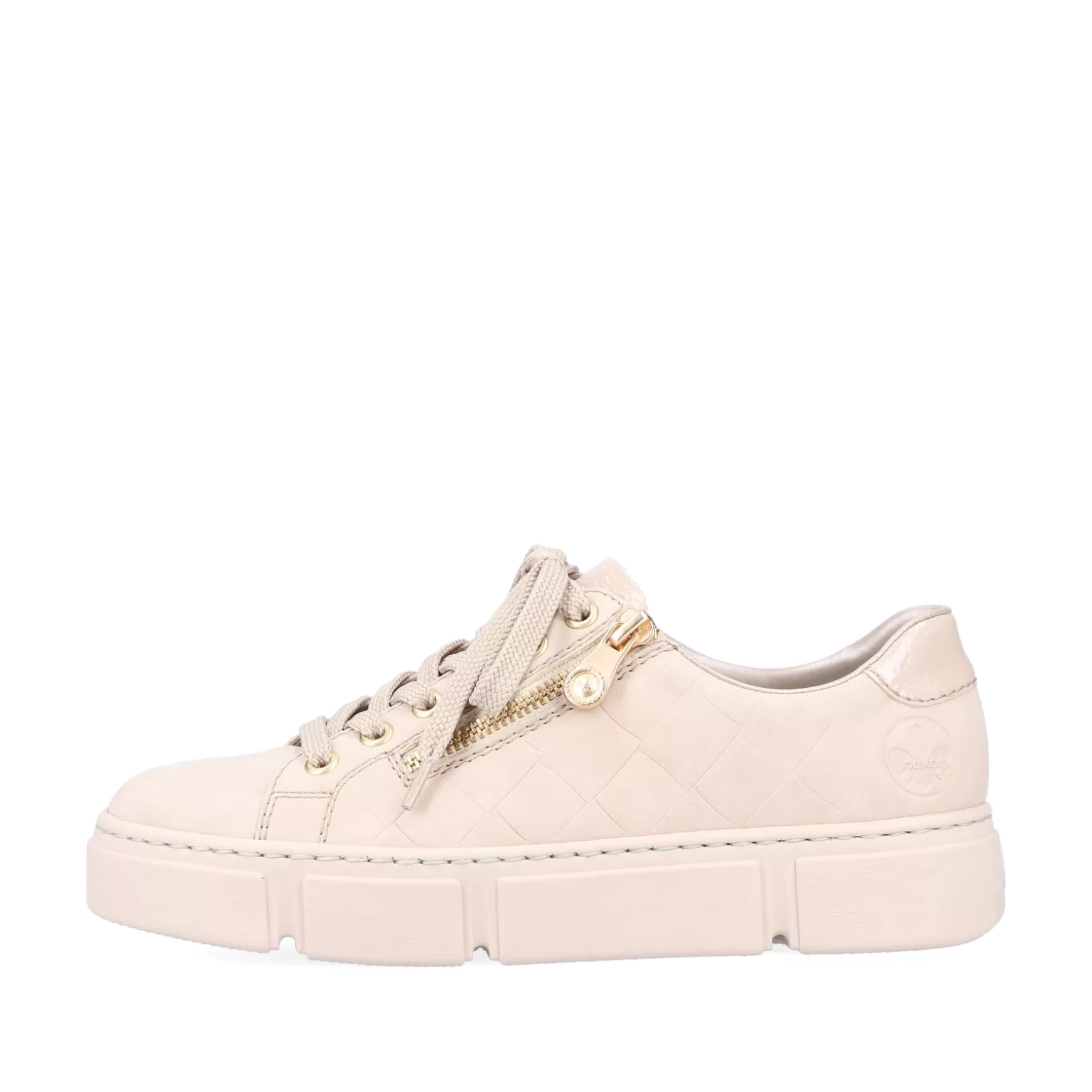 Damer Rieker Sneakers^ Dame Sneaker Lav Creme Beige