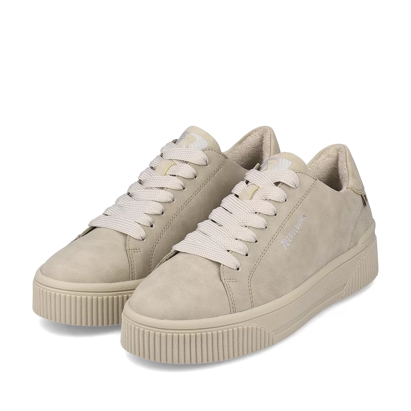 Damer Rieker Sneakers^ Dame Sneaker Lav Creme Beige