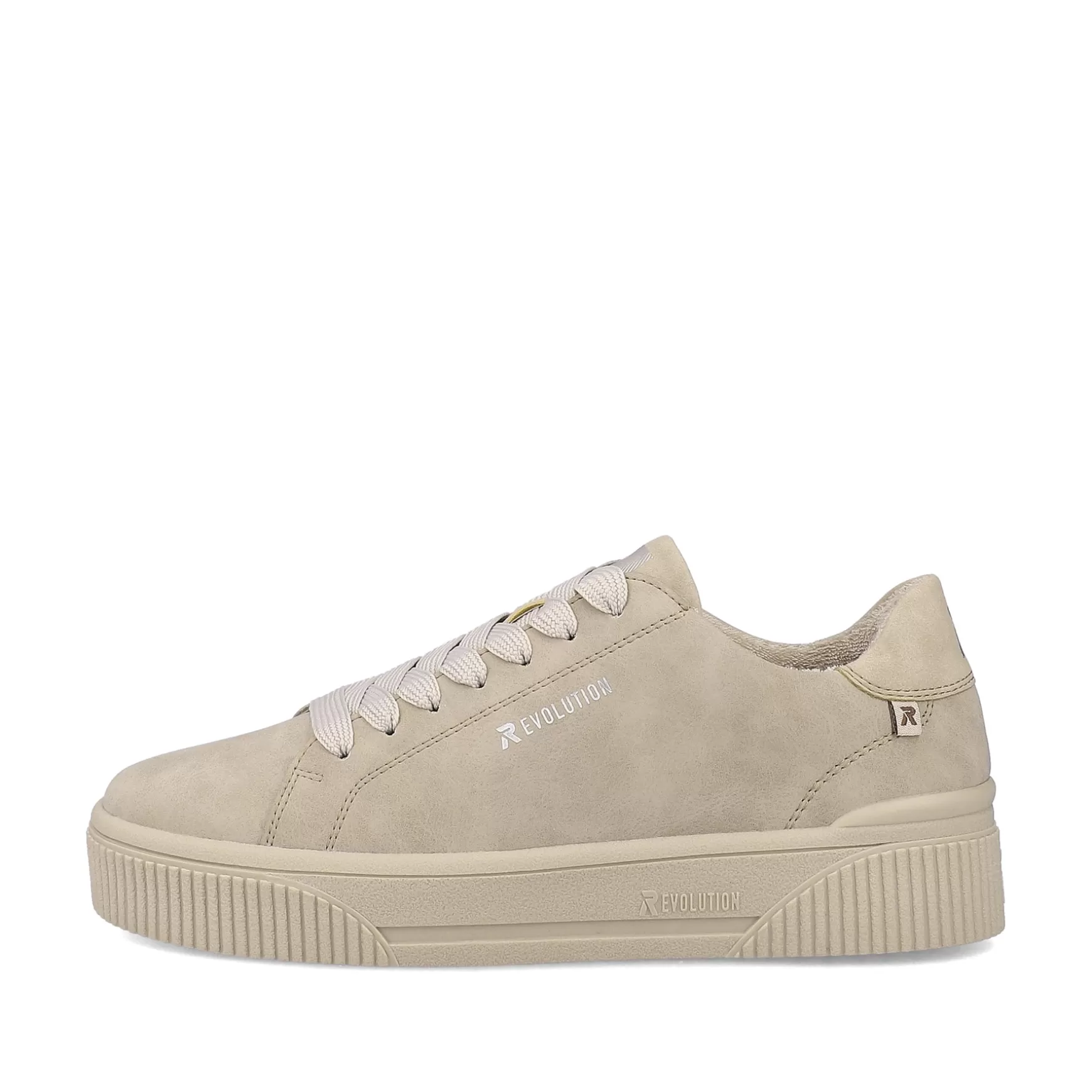 Damer Rieker Sneakers^ Dame Sneaker Lav Creme Beige