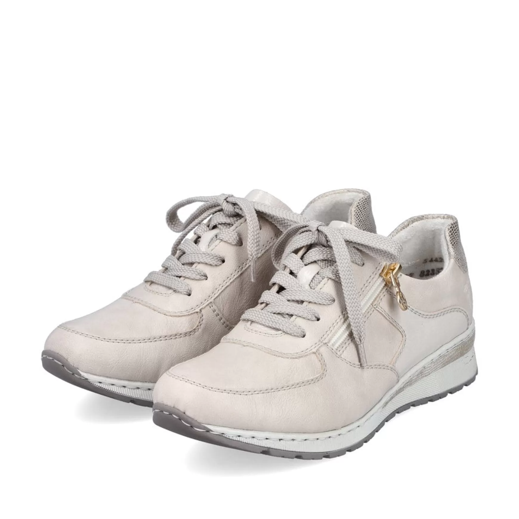 Damer Rieker Sneakers^ Dame Sneaker Lav Creme Hvid