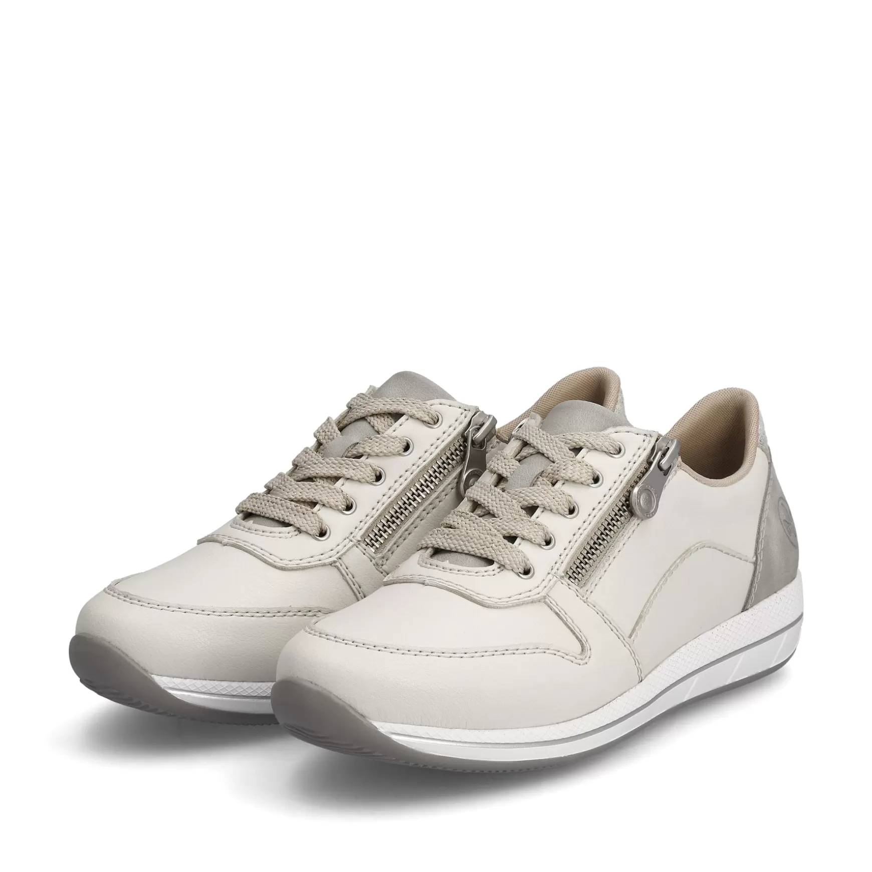 Damer Rieker Sneakers^ Dame Sneaker Lav Creme Hvid