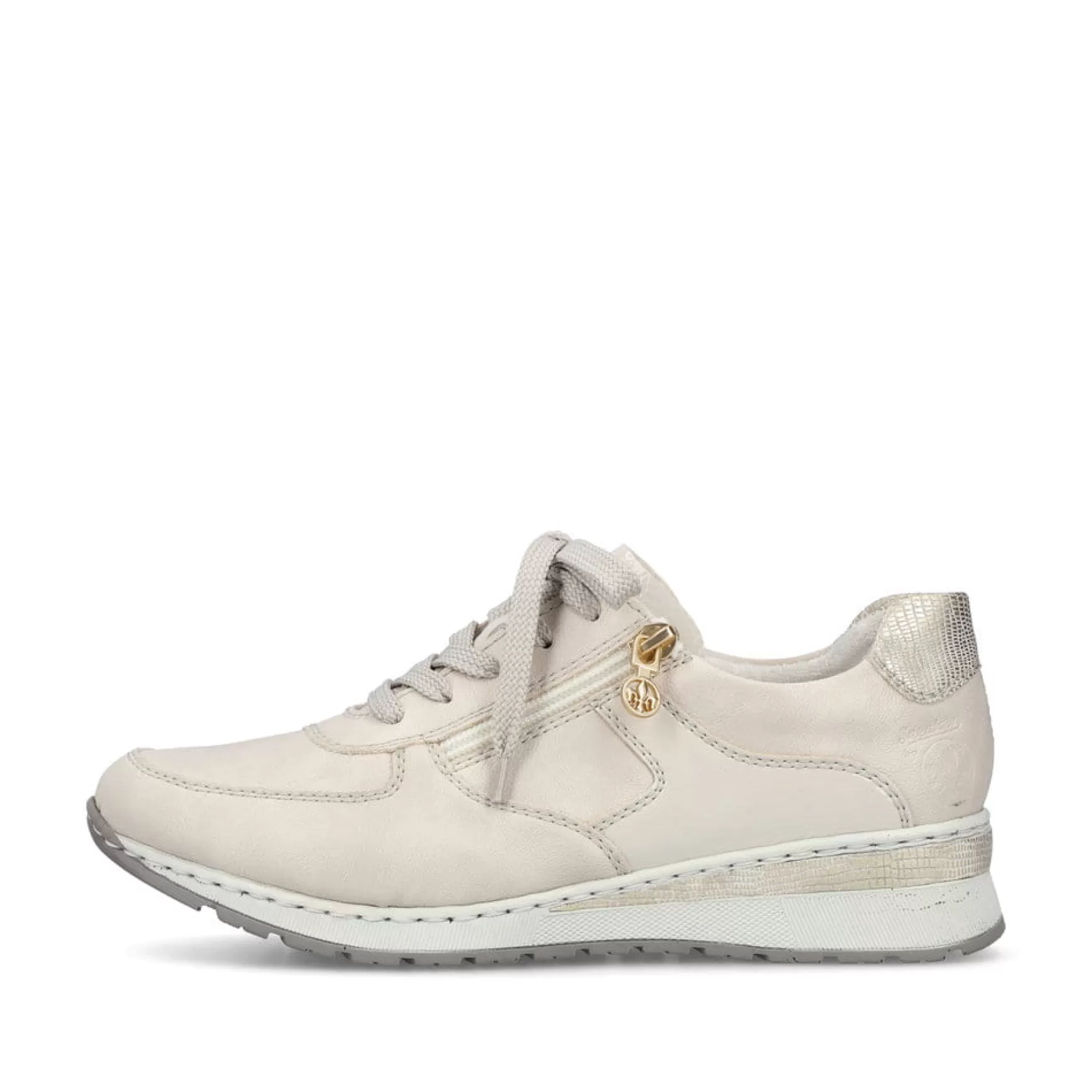 Damer Rieker Sneakers^ Dame Sneaker Lav Creme Hvid