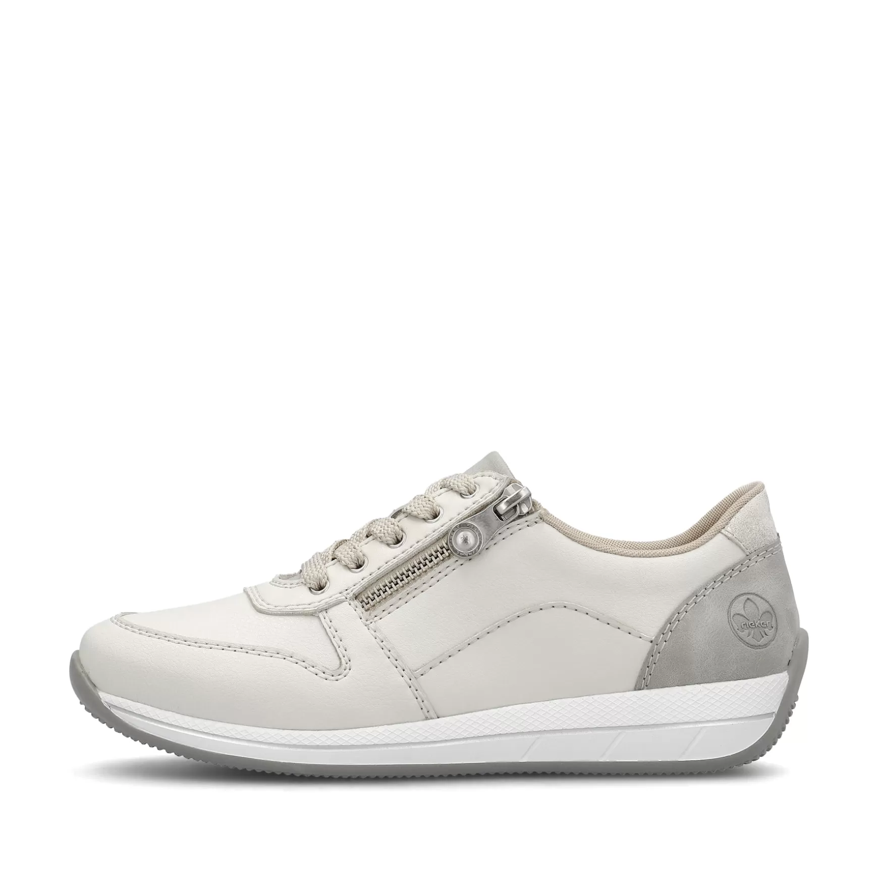 Damer Rieker Sneakers^ Dame Sneaker Lav Creme Hvid