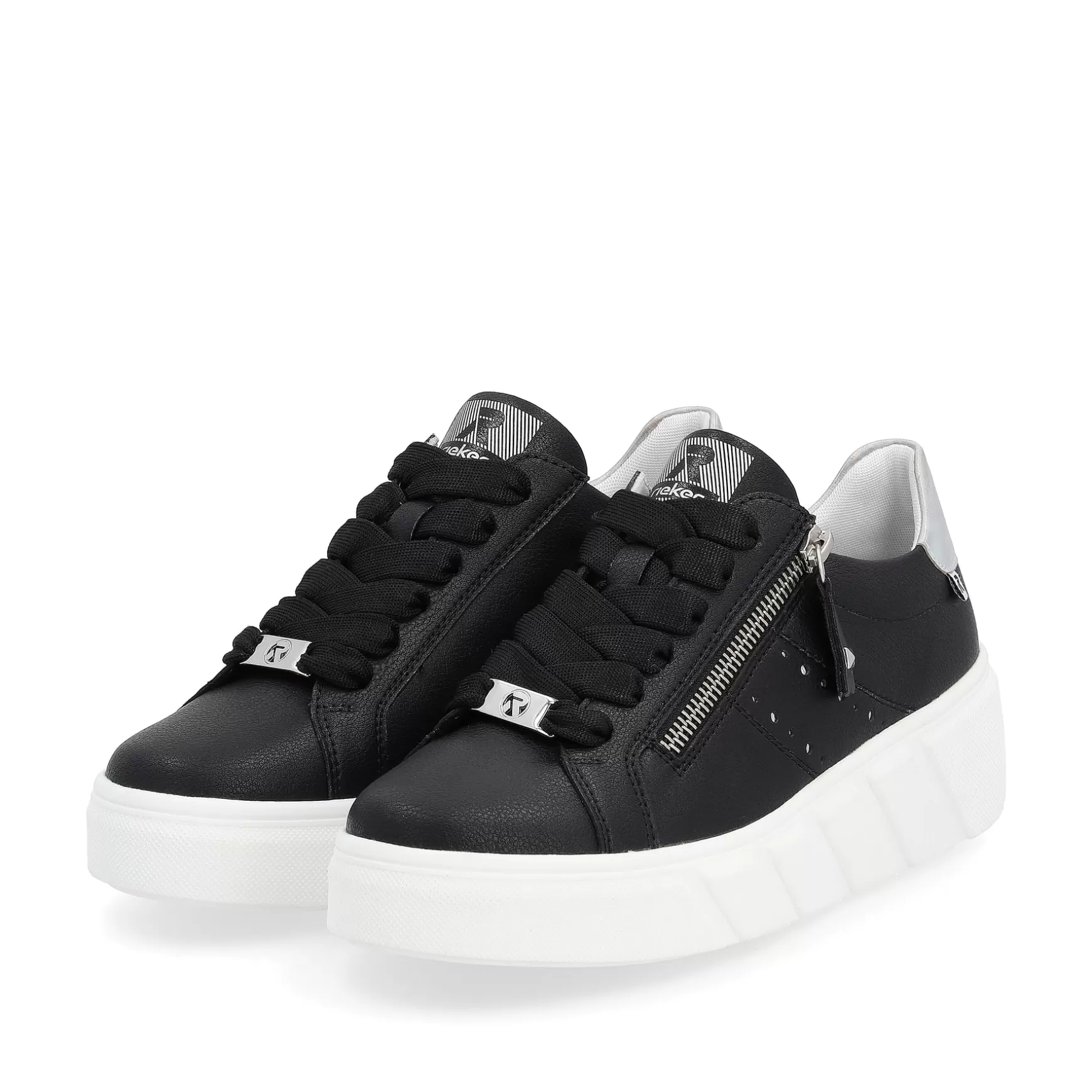 Damer Rieker Sneakers^ Dame Sneaker Lav Diamant Sort