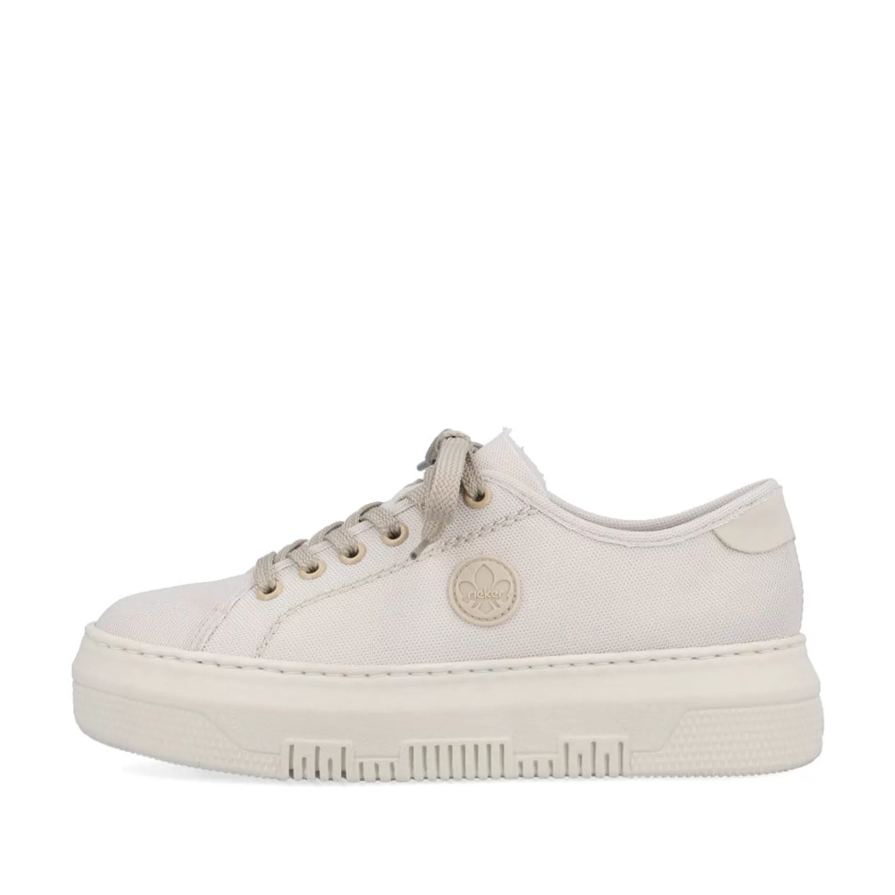 Damer Rieker Sneakers^ Dame Sneaker Lav Gammel Hvid