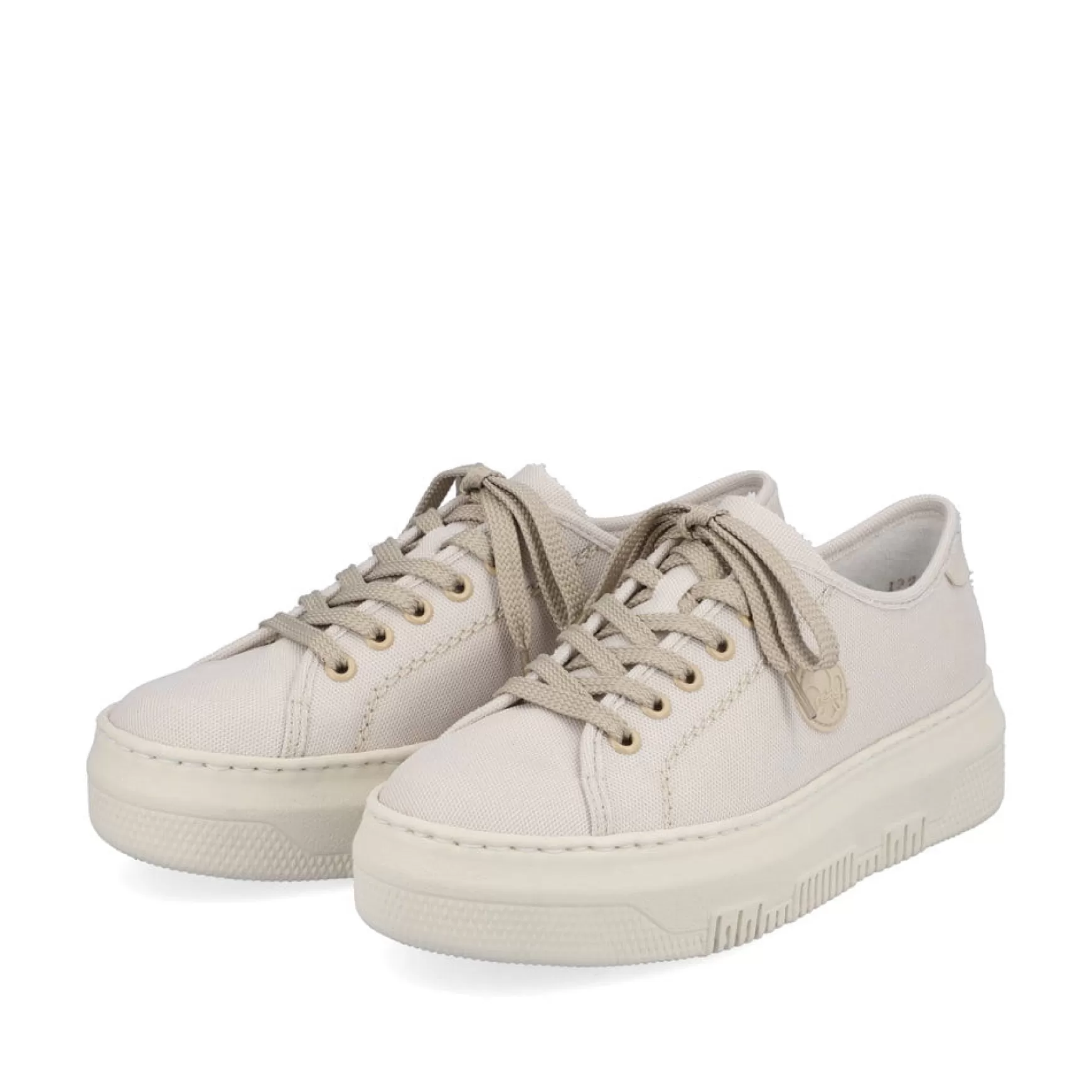 Damer Rieker Sneakers^ Dame Sneaker Lav Gammel Hvid