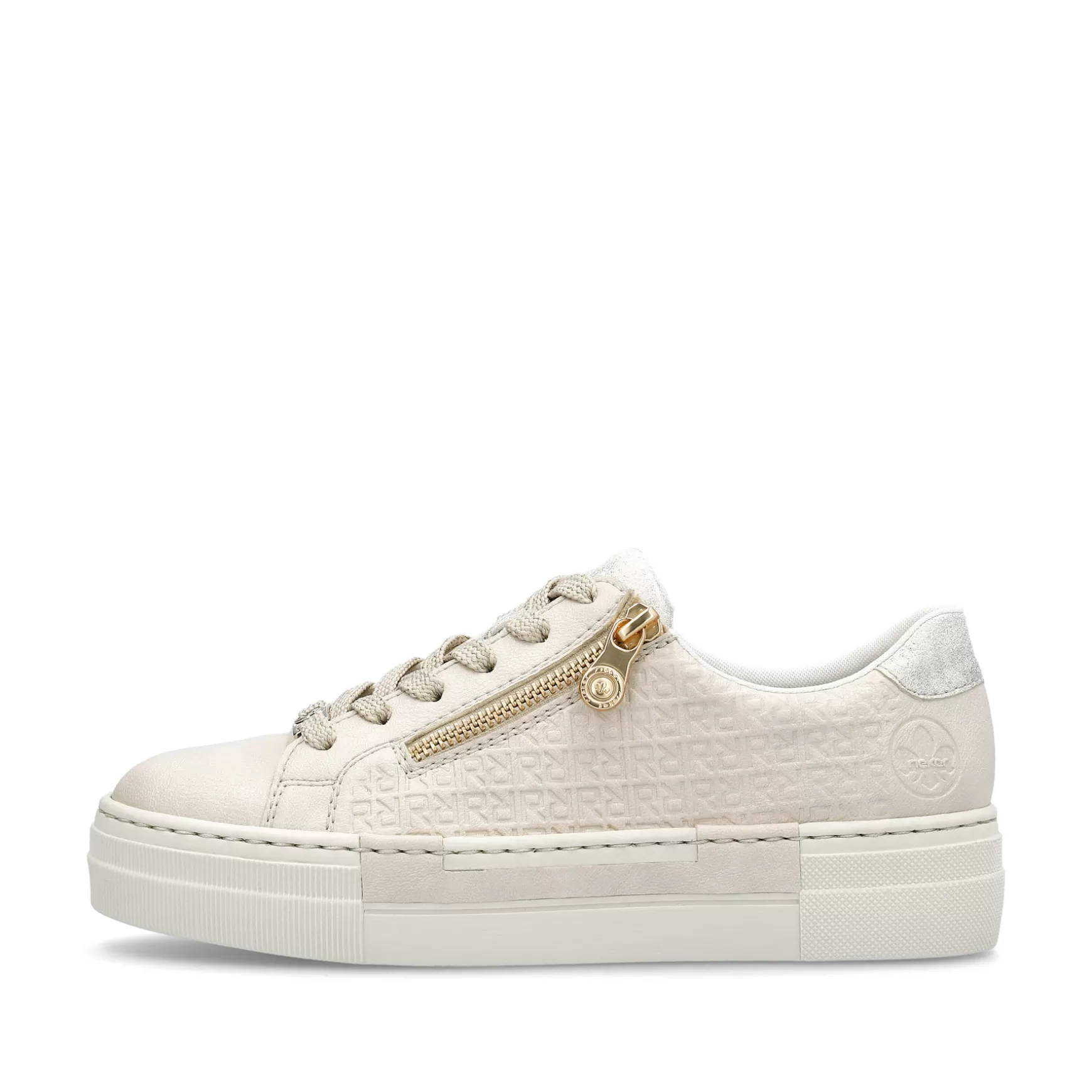 Damer Rieker Sneakers^ Dame Sneaker Lav Gammel Hvid