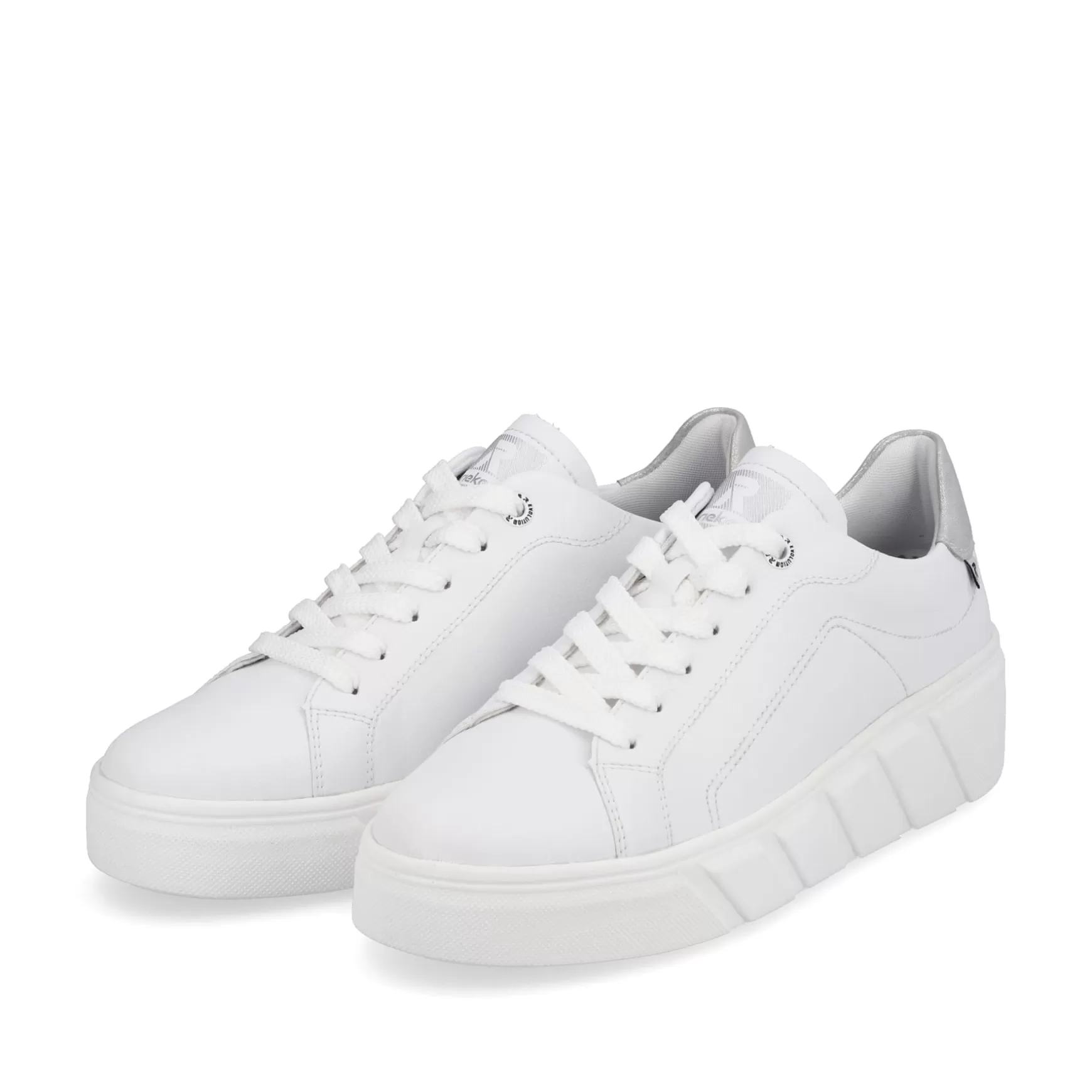 Damer Rieker Sneakers^ Dame Sneaker Lav Krystal Hvid