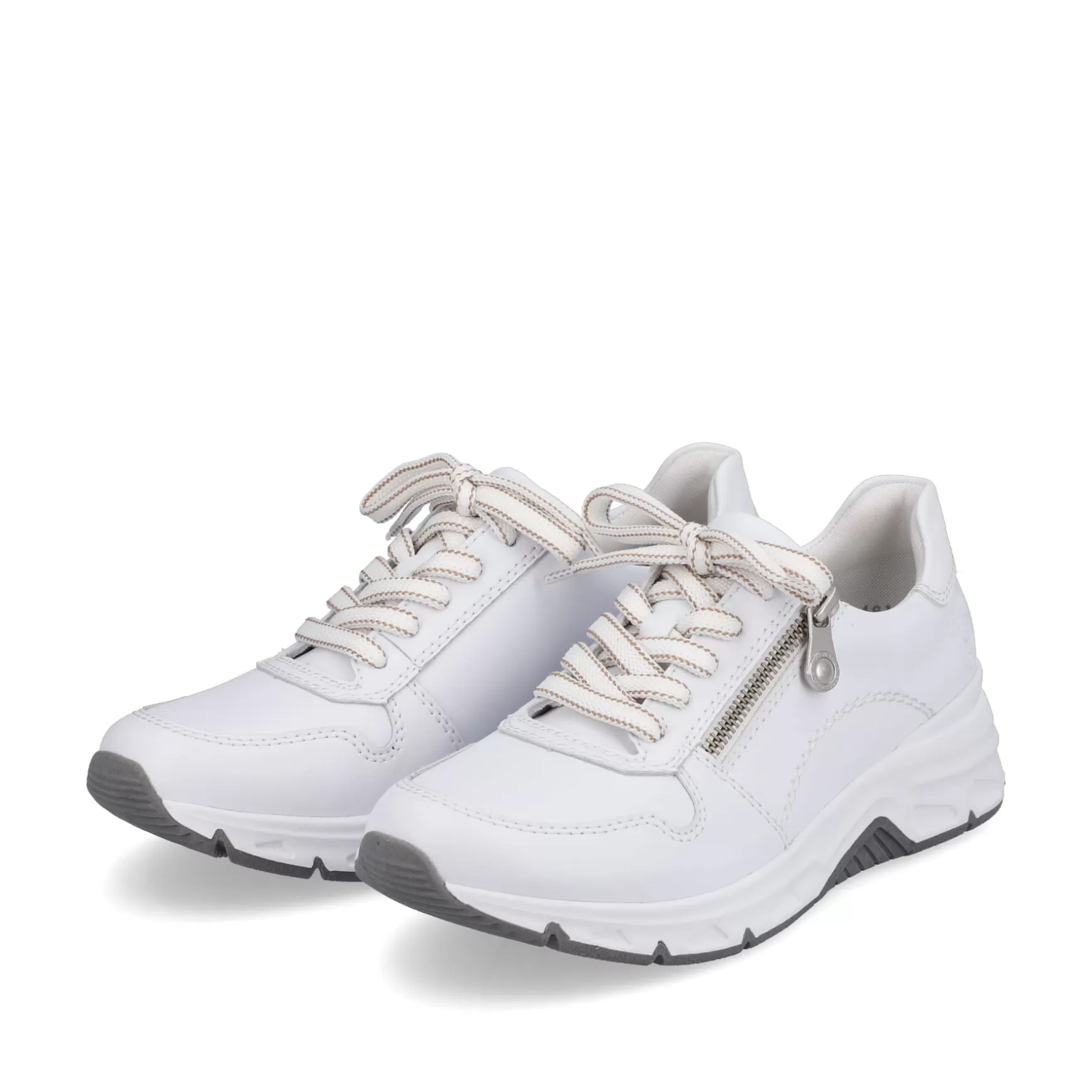 Damer Rieker Sneakers^ Dame Sneaker Lav Krystal Hvid