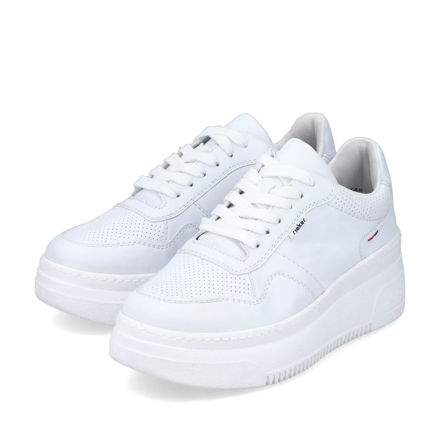 Damer Rieker Sneakers^ Dame Sneaker Lav Krystal Hvid