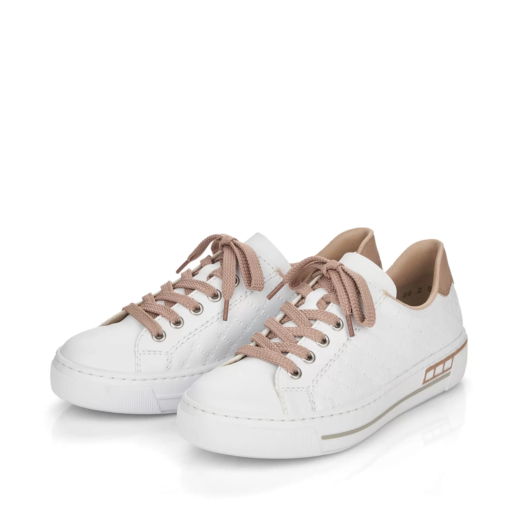 Damer Rieker Sneakers^ Dame Sneaker Lav Perle Hvid