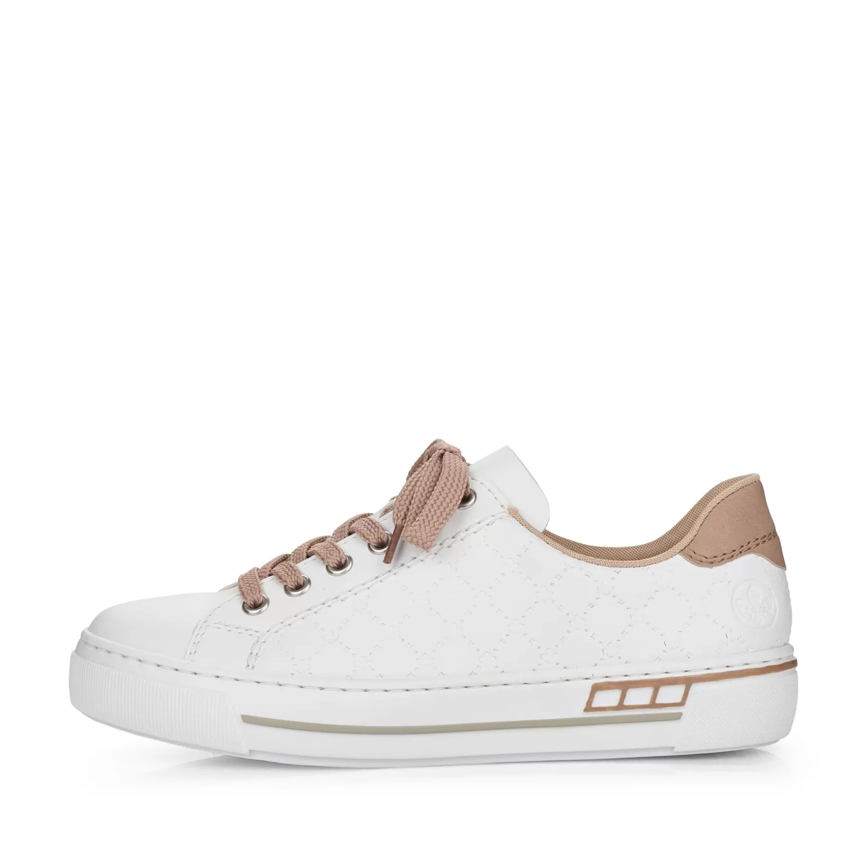 Damer Rieker Sneakers^ Dame Sneaker Lav Perle Hvid