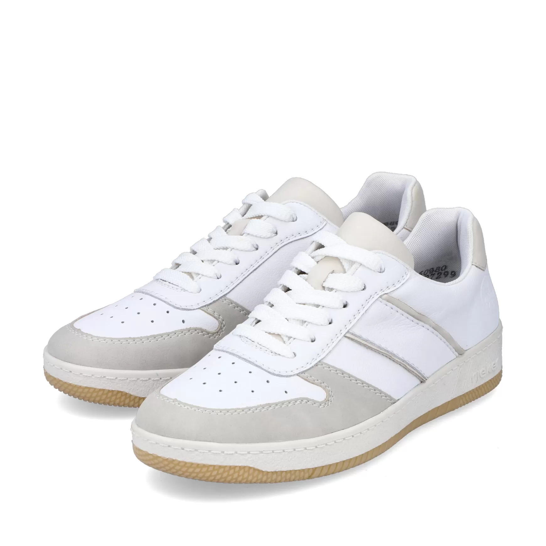 Damer Rieker Sneakers^ Dame Sneaker Lav Svane Hvid