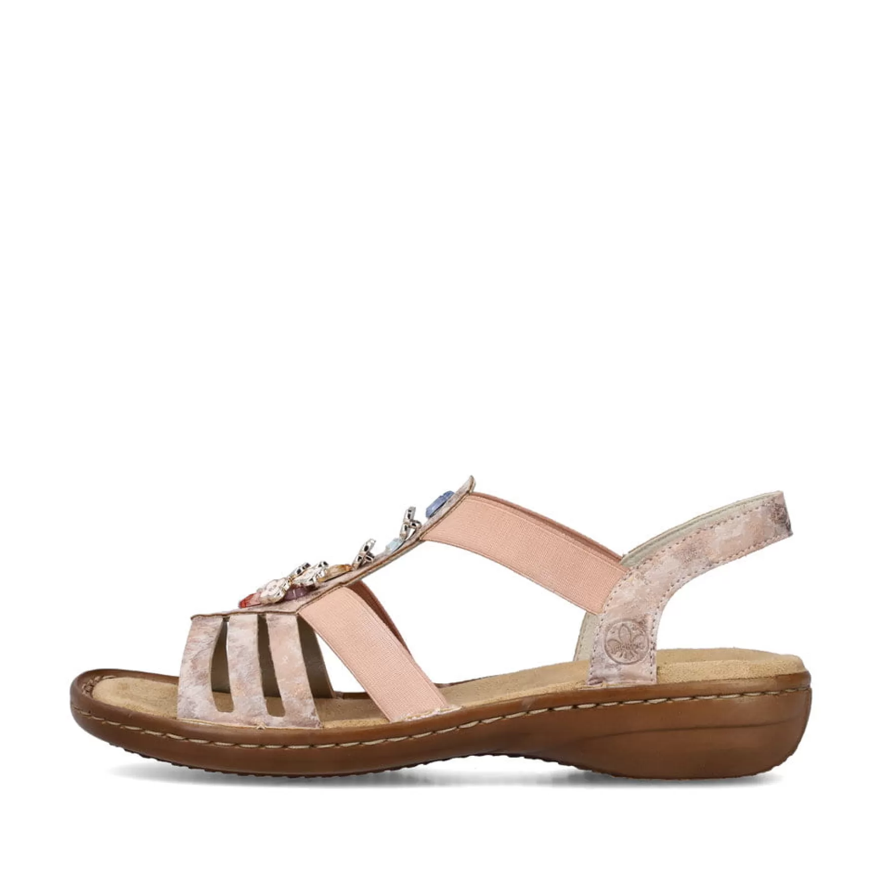 Damer Rieker Sandaler Og Sandaler^ Damesandaler Med Stropper Gammel Pink