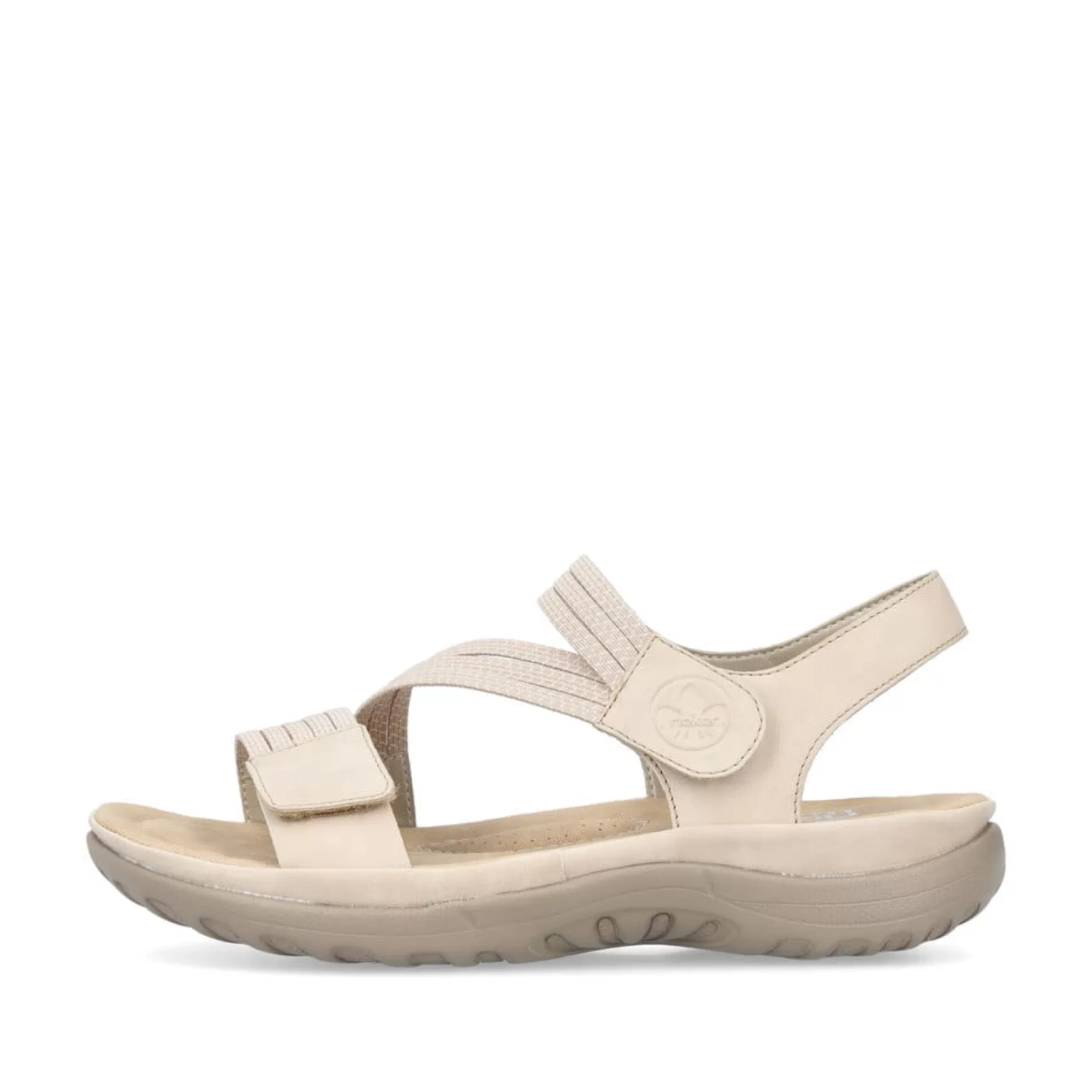 Damer Rieker Sandaler Og Sandaler^ Damesandaler Med Stropper I Lys Beige