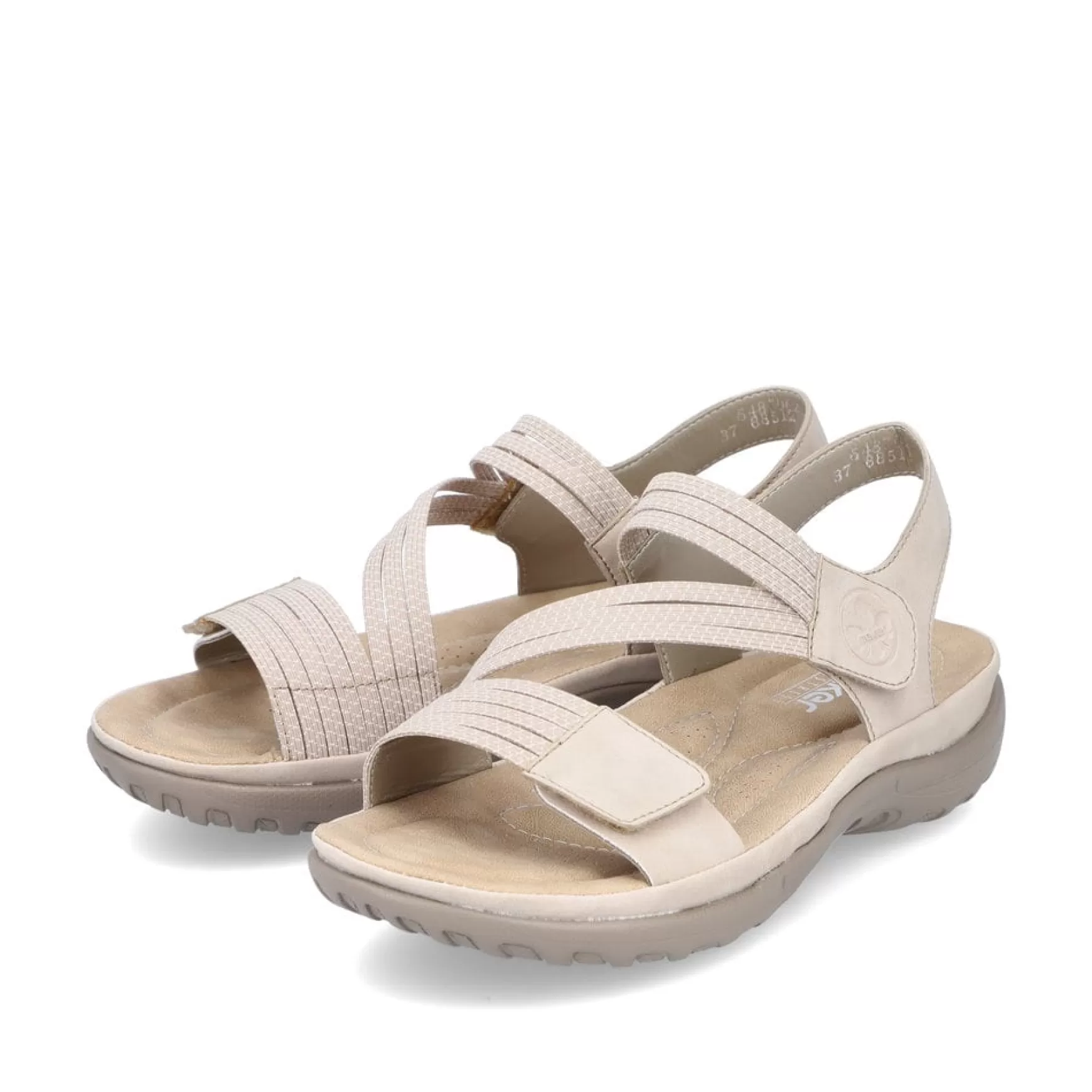 Damer Rieker Sandaler Og Sandaler^ Damesandaler Med Stropper I Lys Beige