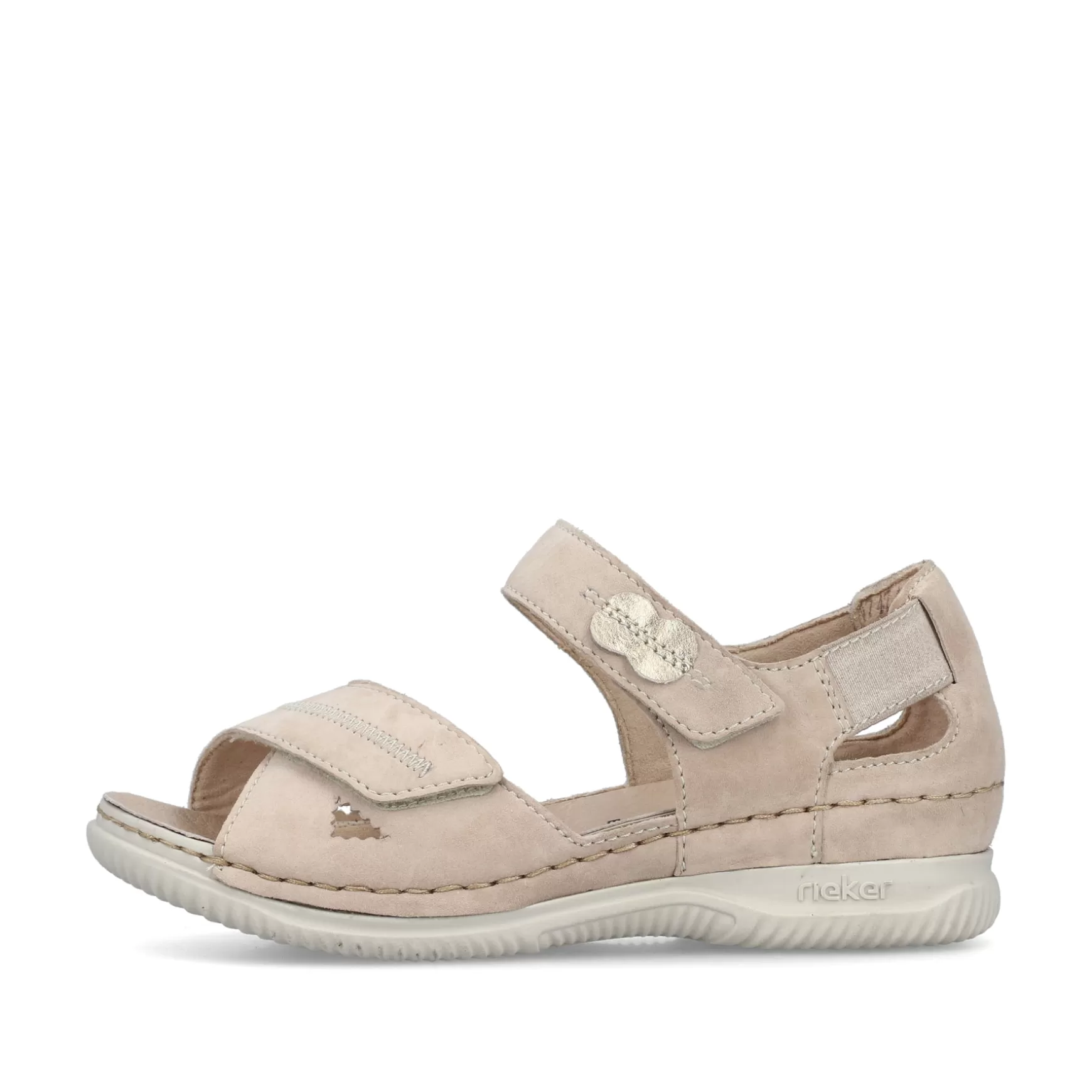 Damer Rieker Sandaler Og Sandaler^ Damesandaler Med Stropper I Lys Beige