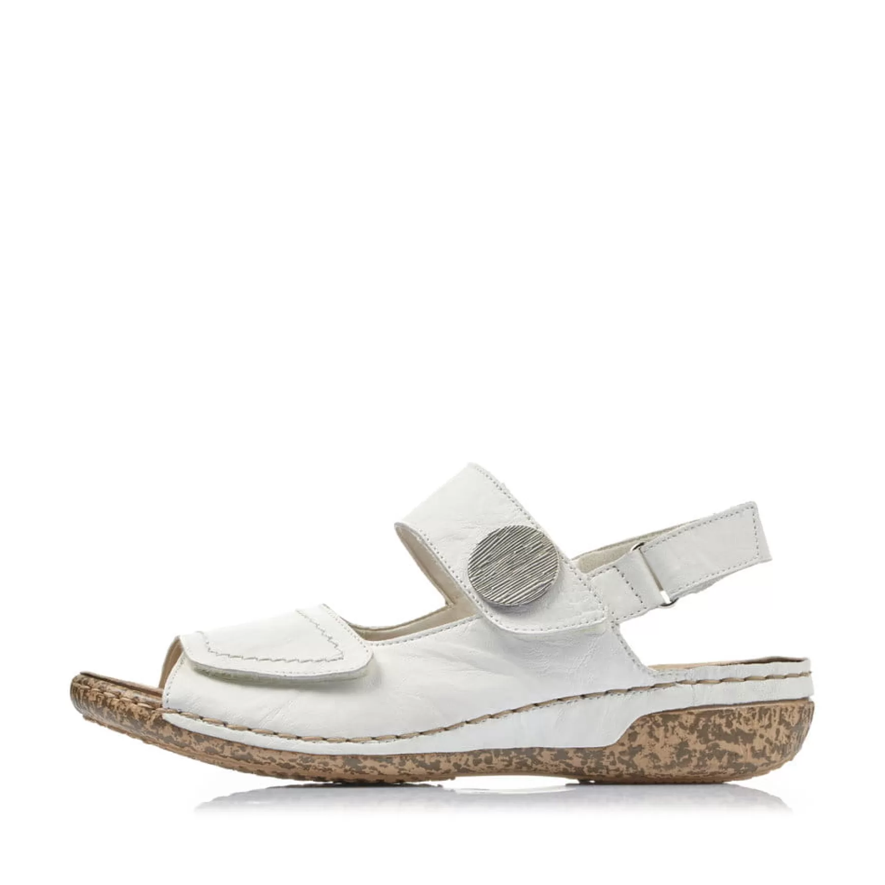 Damer Rieker Sandaler Og Sandaler^ Damesandaler Med Stropper I Ren Hvid