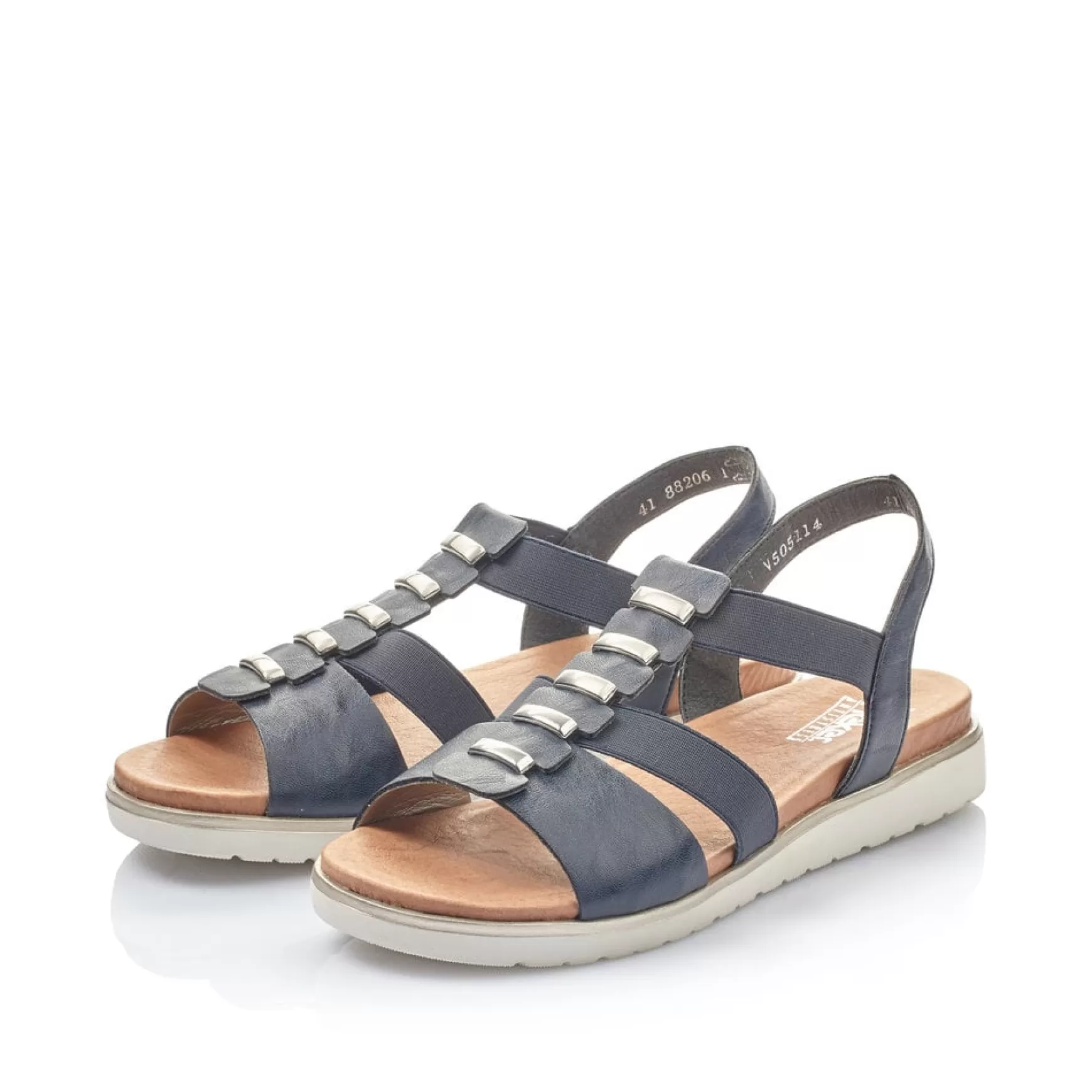 Damer Rieker Sandaler Og Sandaler^ Damesandaler Med Stropper Marinebla