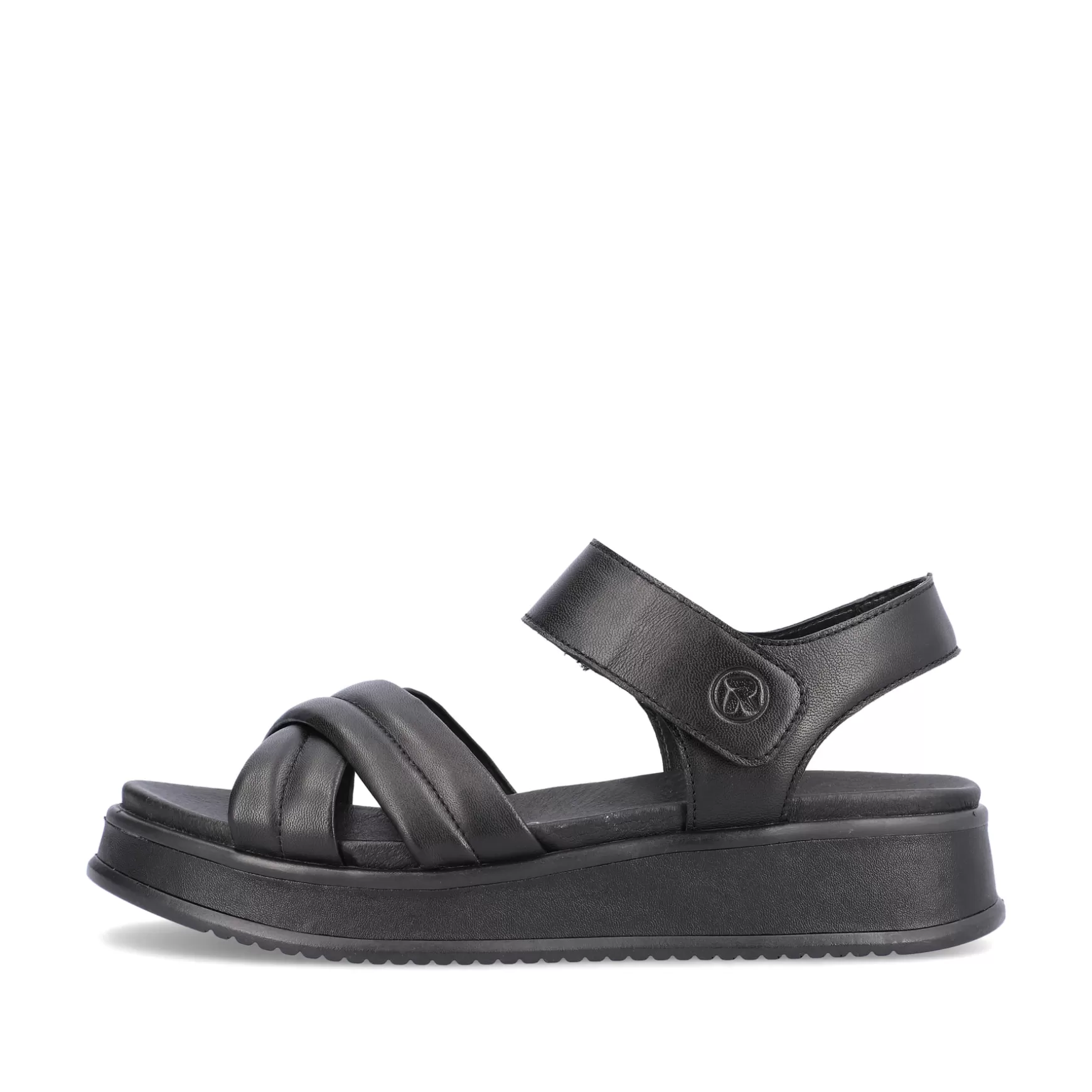 Damer Rieker Sandaler Og Sandaler^ Damesandaler Med Stropper Midnight Black