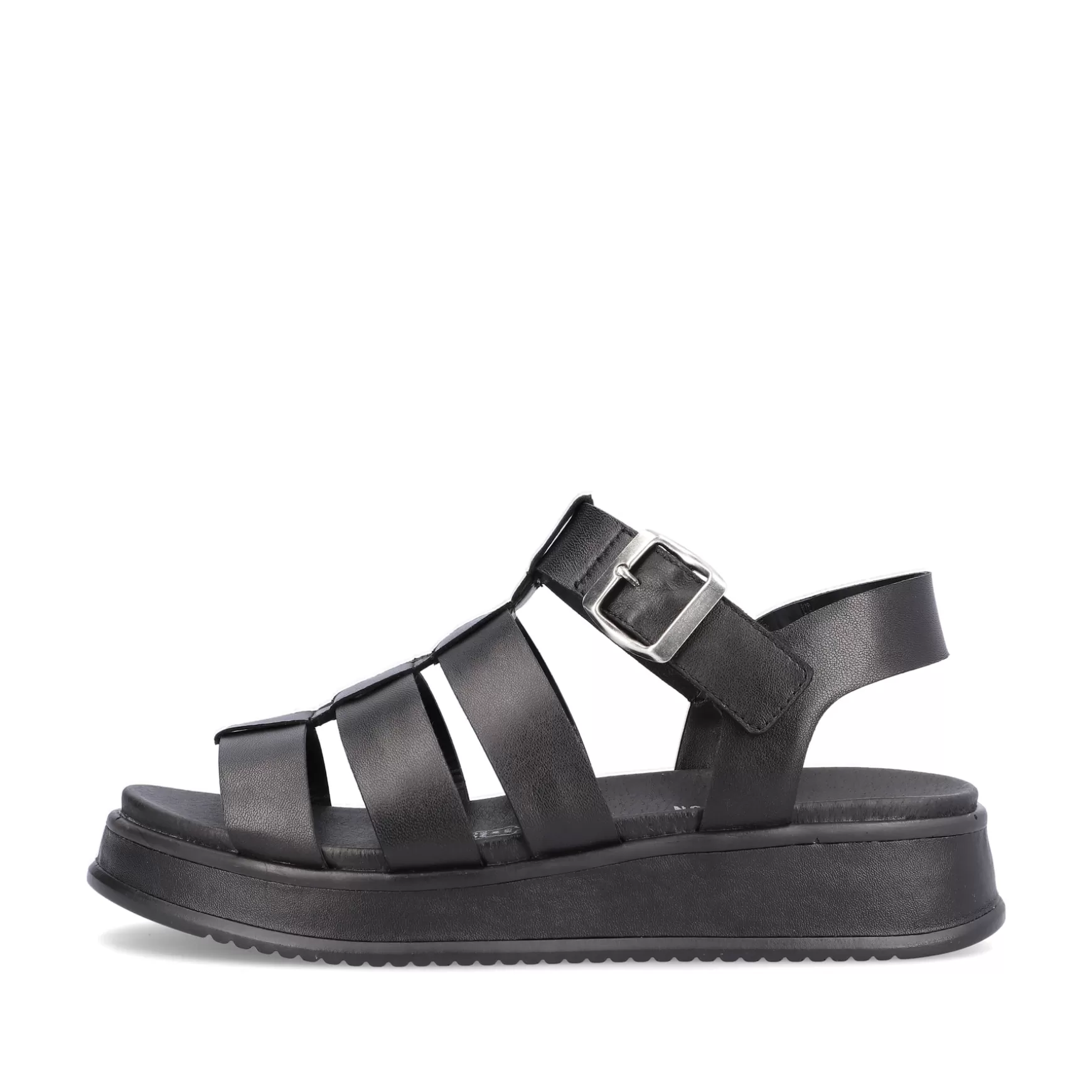 Damer Rieker Sandaler Og Sandaler^ Damesandaler Med Stropper Night Black