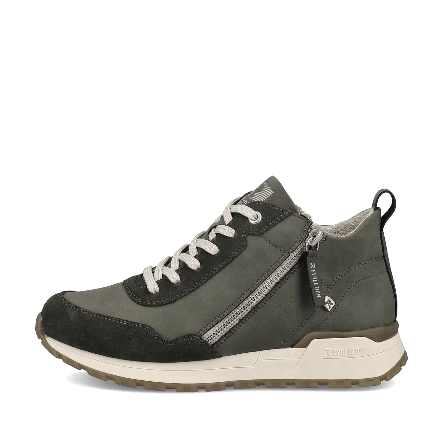 Damer Rieker Sneakers^ Damesneaker Hoj Bladgron