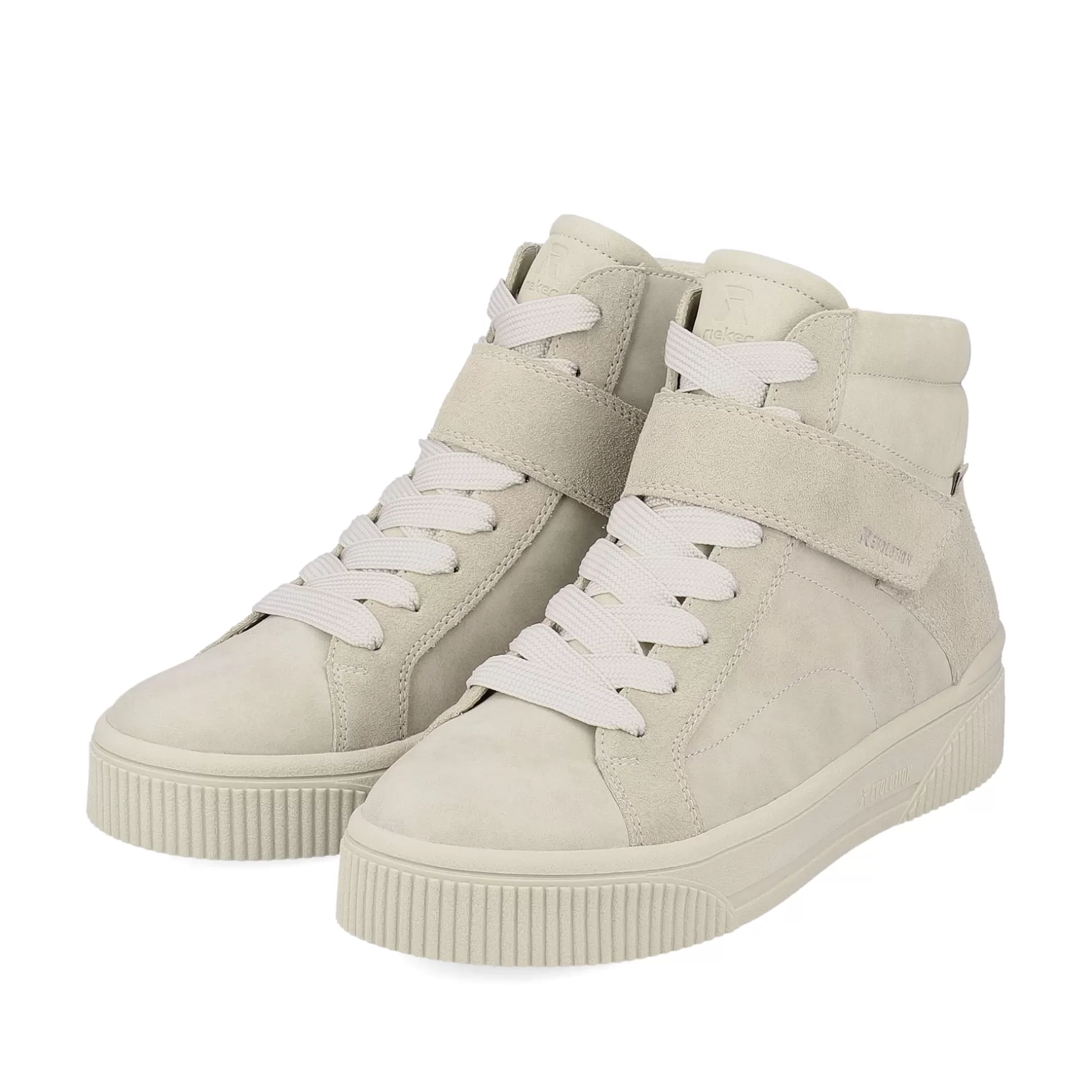 Damer Rieker Sneakers^ Damesneaker Hoj Cremebeige