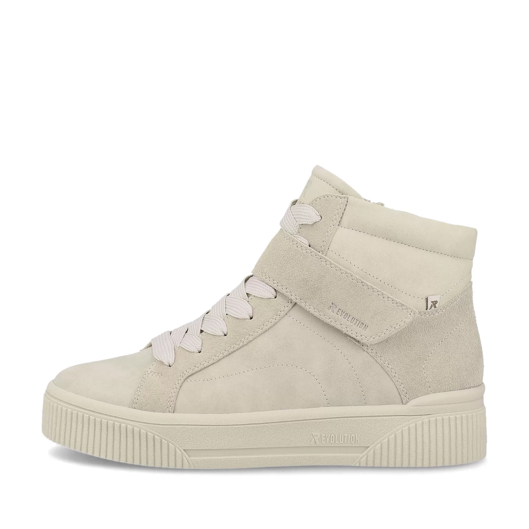 Damer Rieker Sneakers^ Damesneaker Hoj Cremebeige