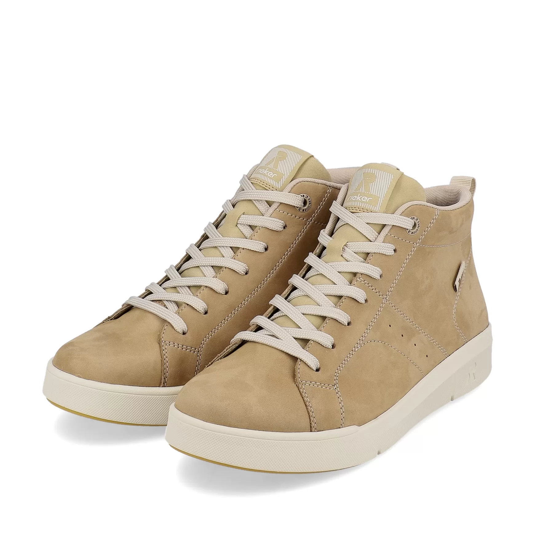 Damer Rieker Sneakers^ Damesneaker Hoj Cremebeige