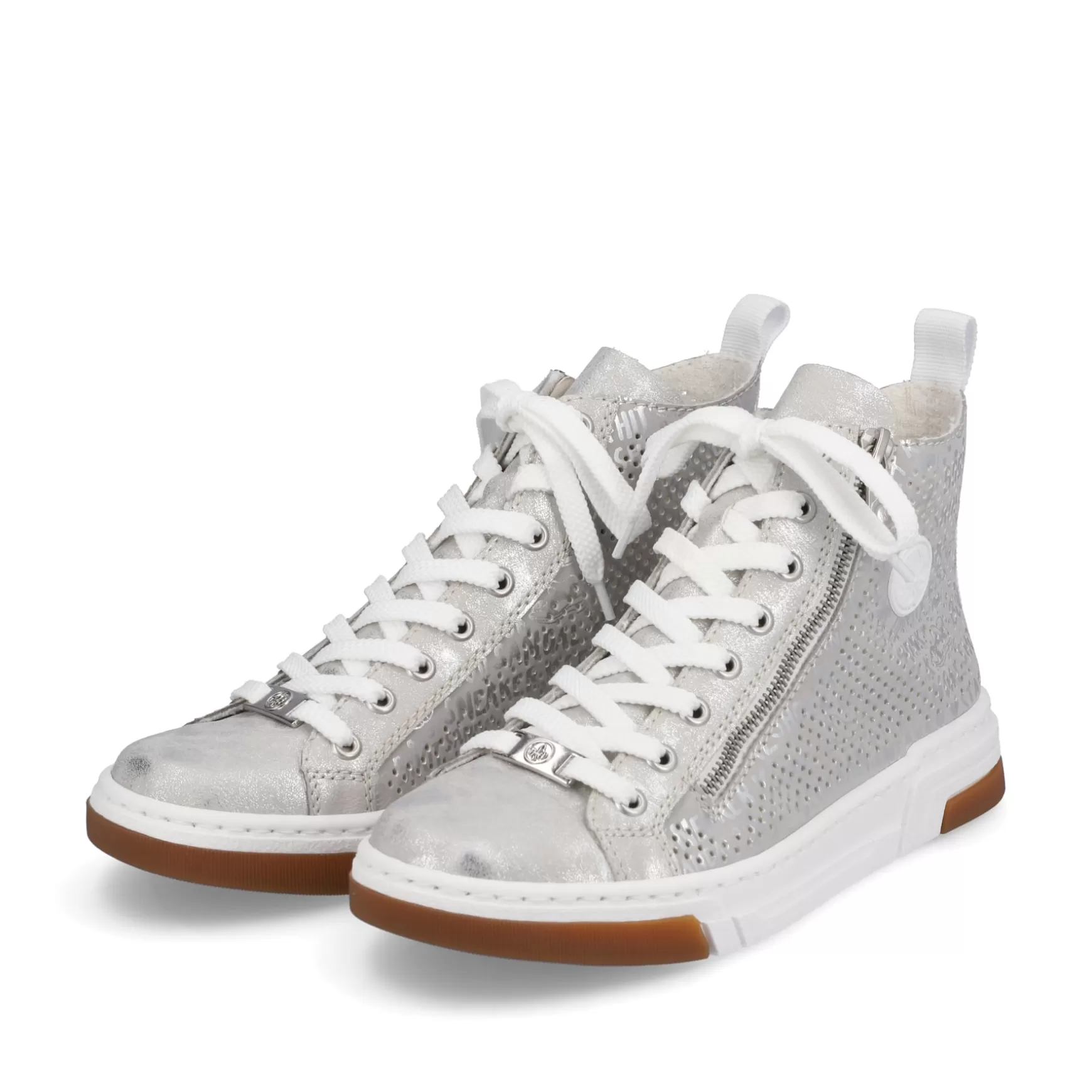 Damer Rieker Sneakers^ Damesneaker Hoj Solvgra