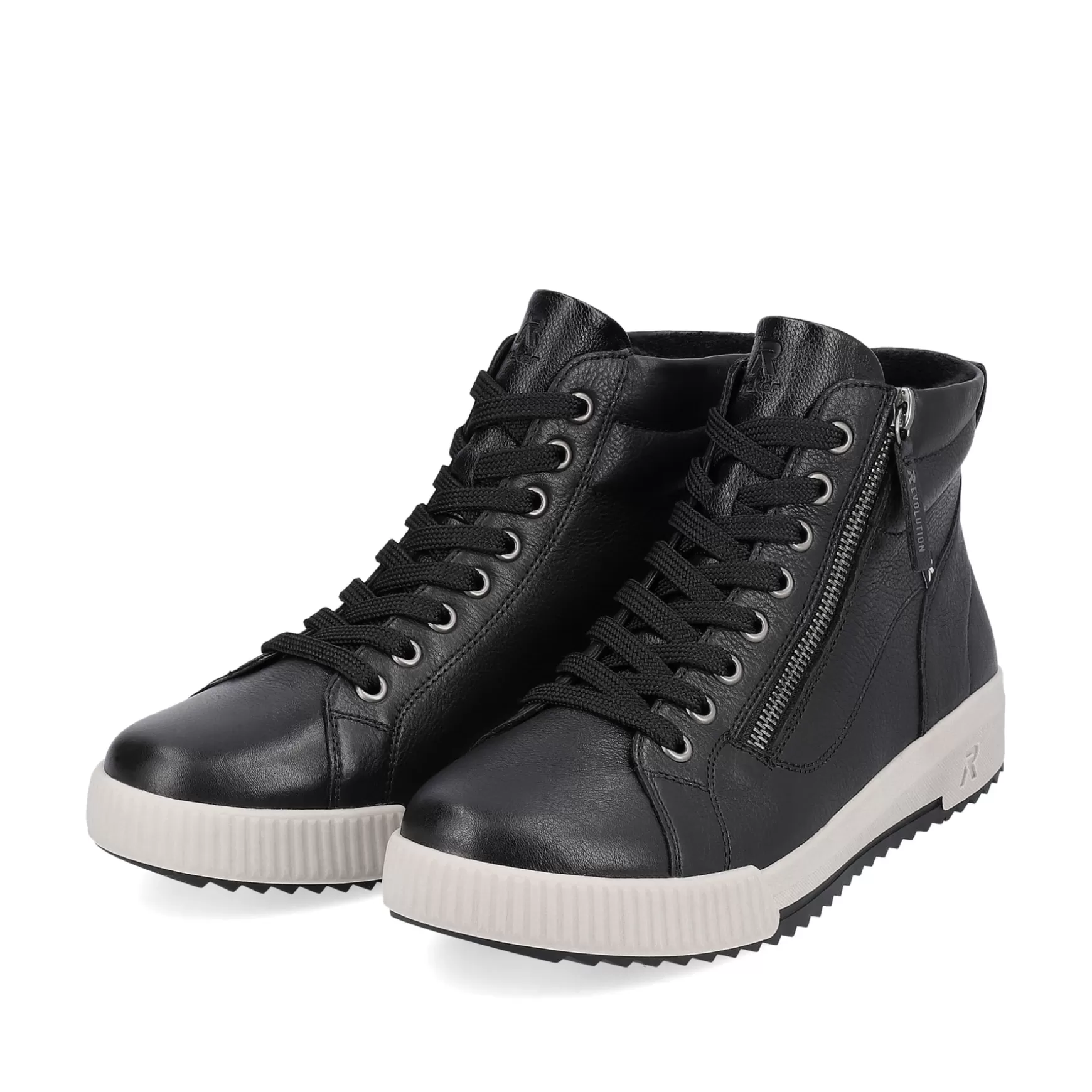 Damer Rieker Sneakers^ Damesneaker Hoj Stal Sort