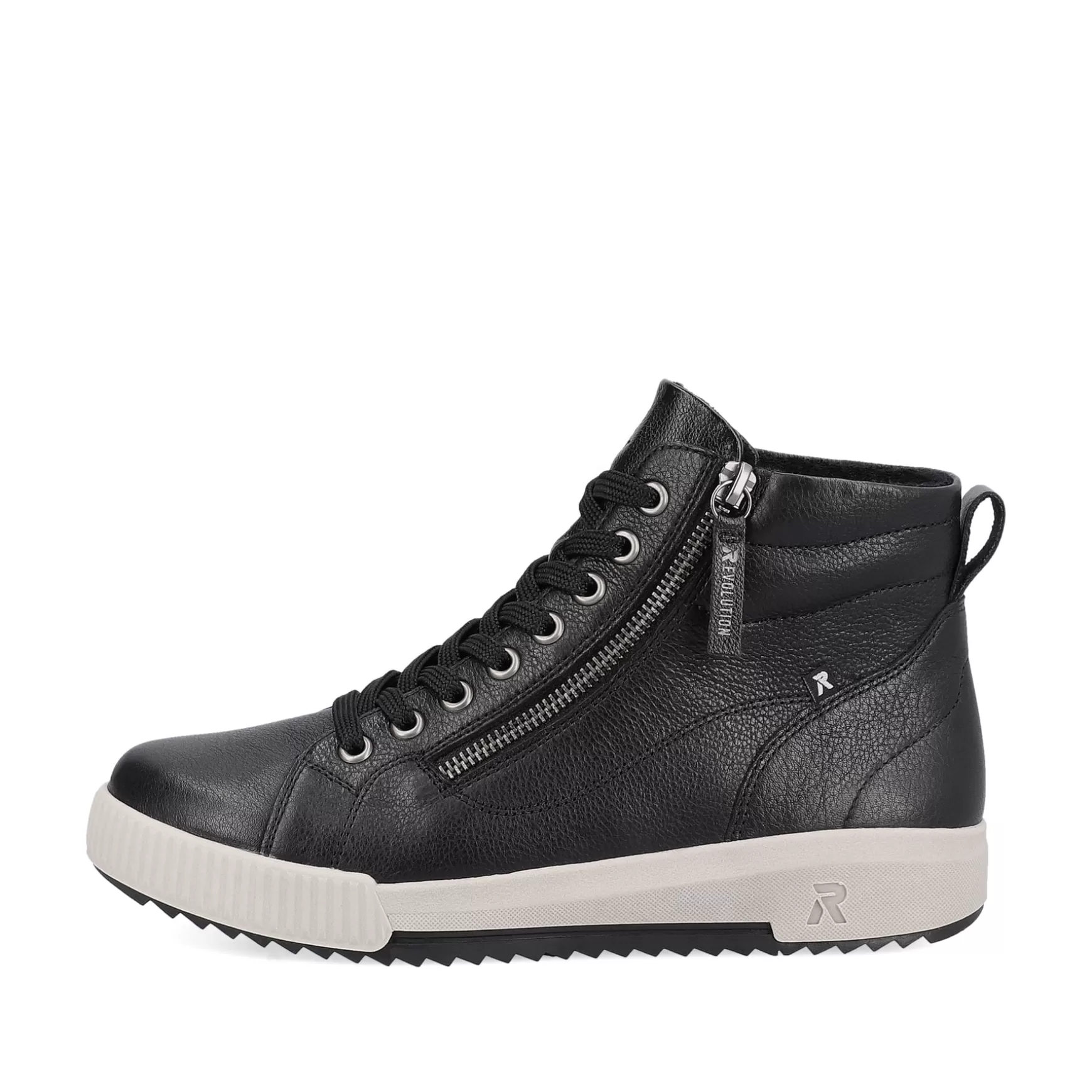 Damer Rieker Sneakers^ Damesneaker Hoj Stal Sort