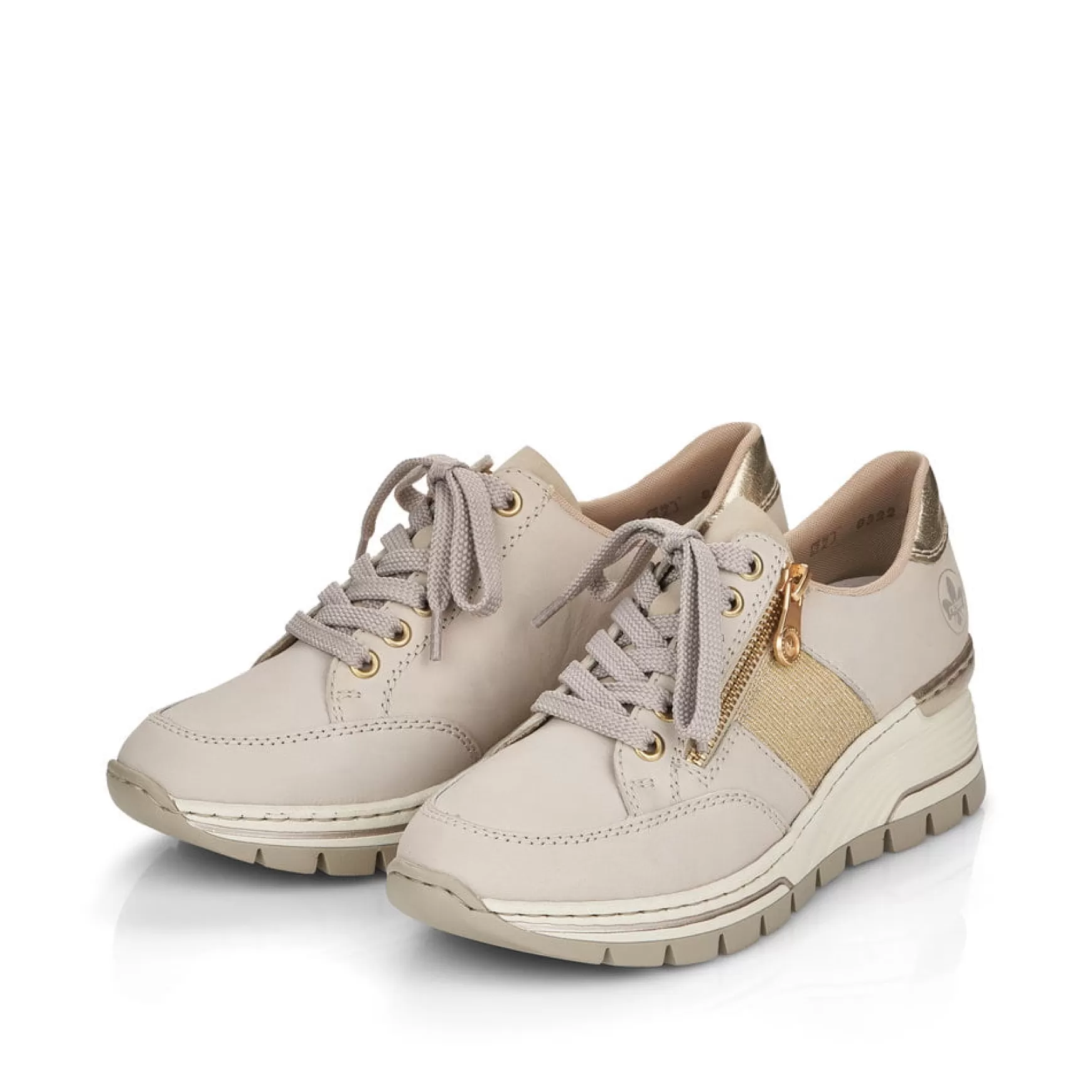 Damer Rieker Sneakers^ Damesneaker Lav Beige