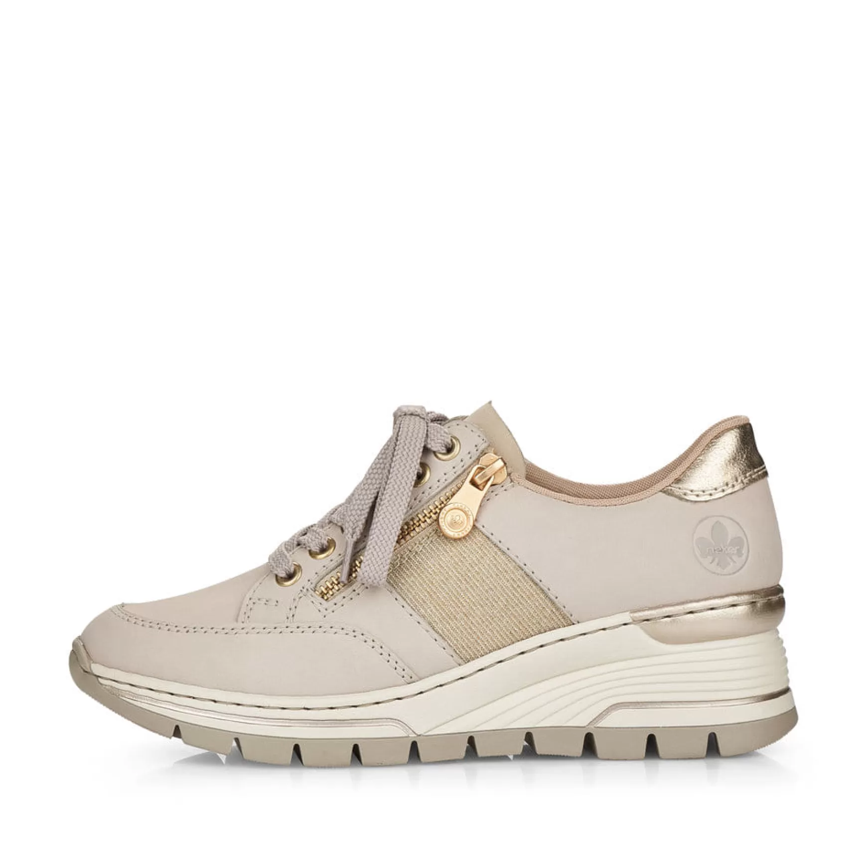 Damer Rieker Sneakers^ Damesneaker Lav Beige