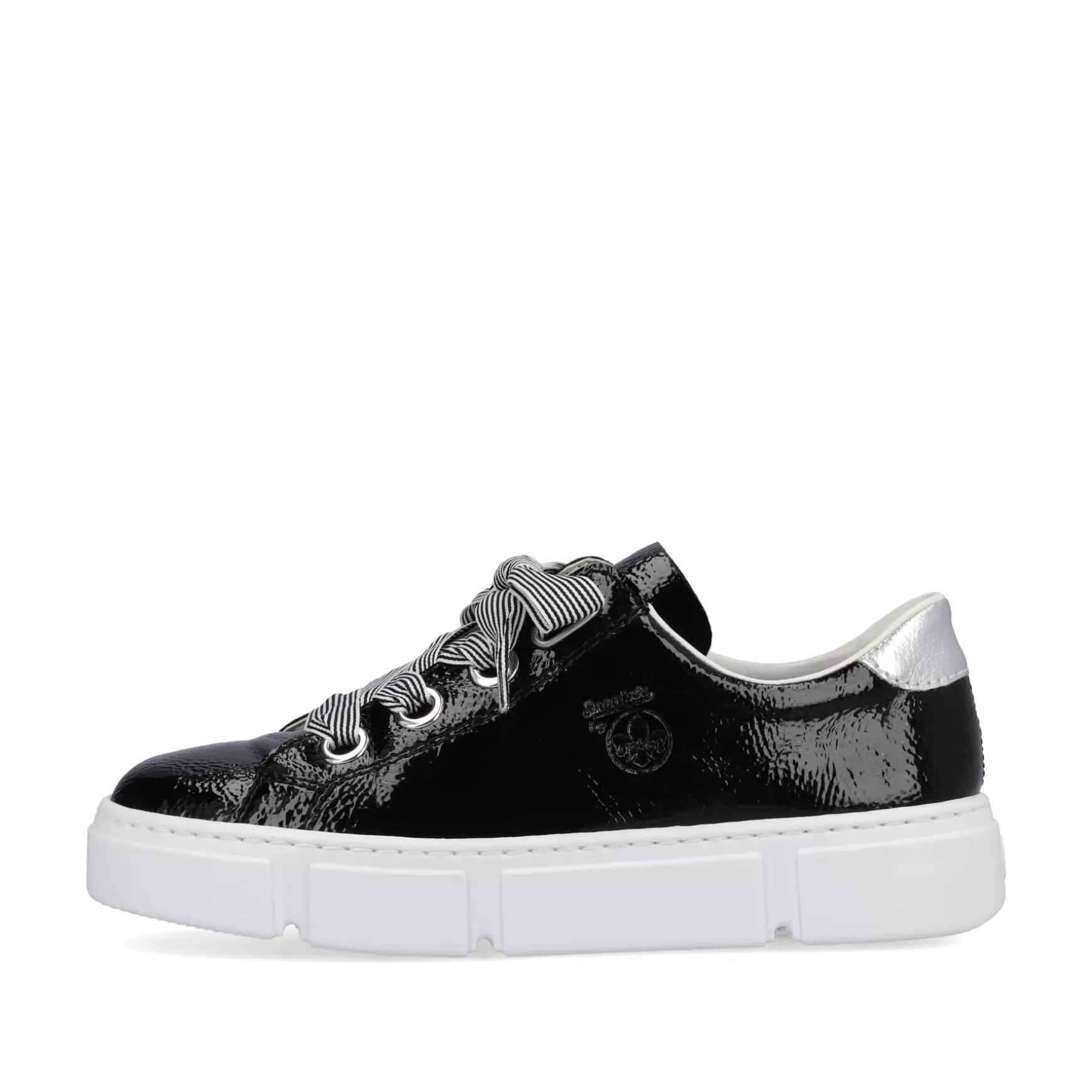 Damer Rieker Sneakers^ Damesneaker Lav Blank Sort