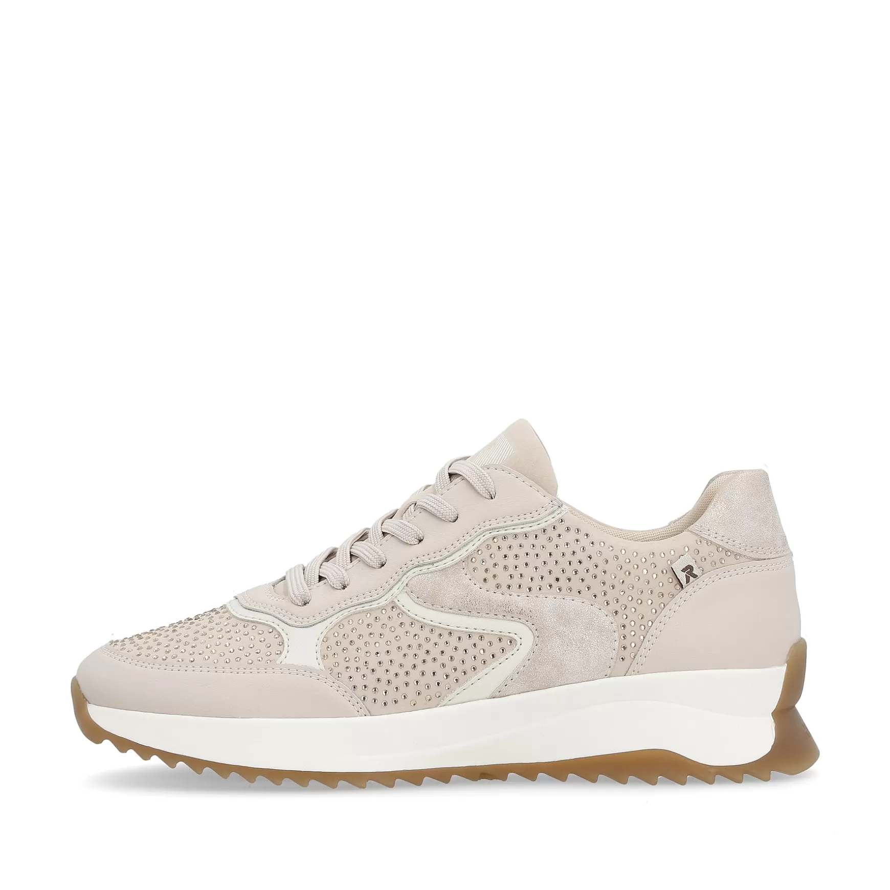 Damer Rieker Sneakers^ Damesneaker Lav Champagne