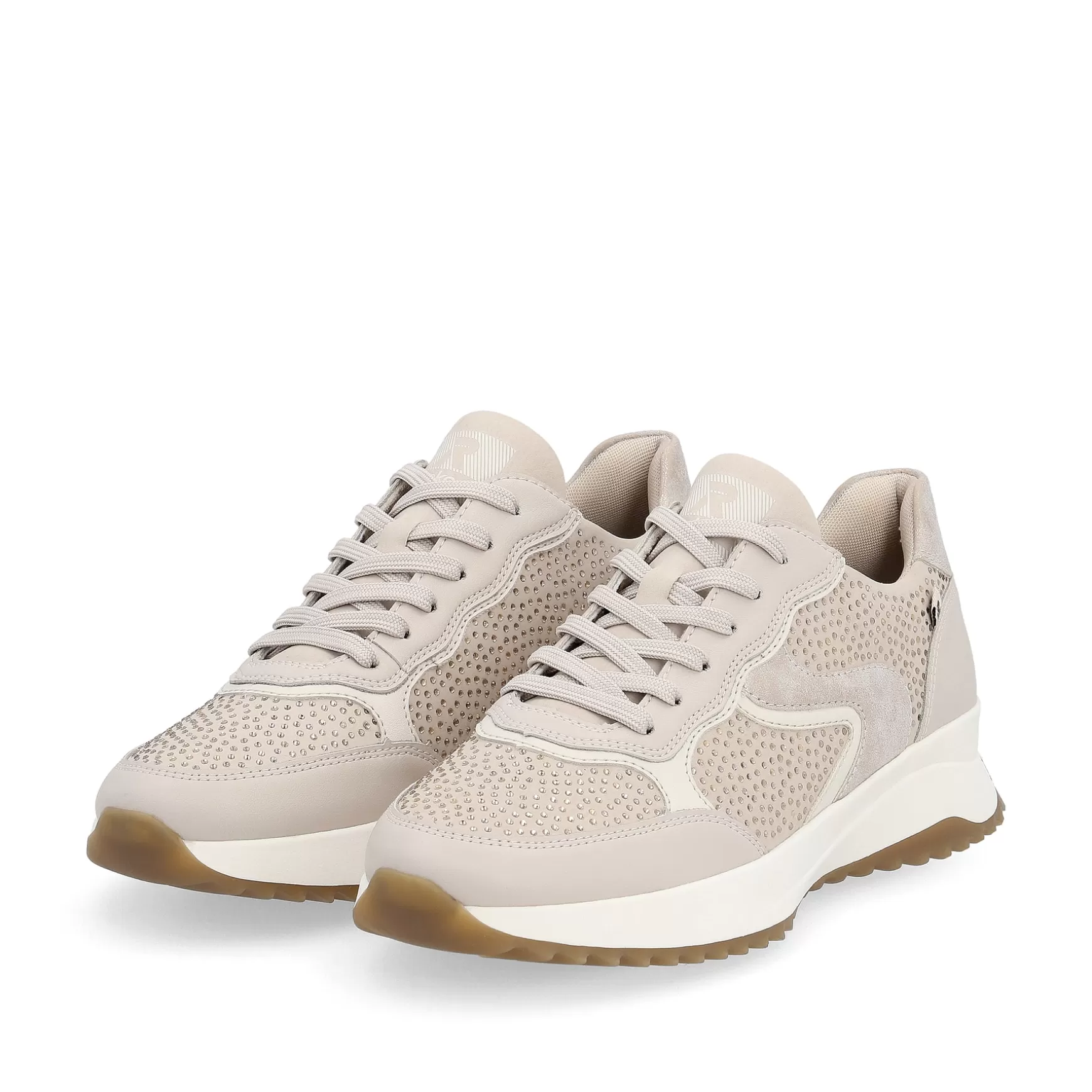 Damer Rieker Sneakers^ Damesneaker Lav Champagne